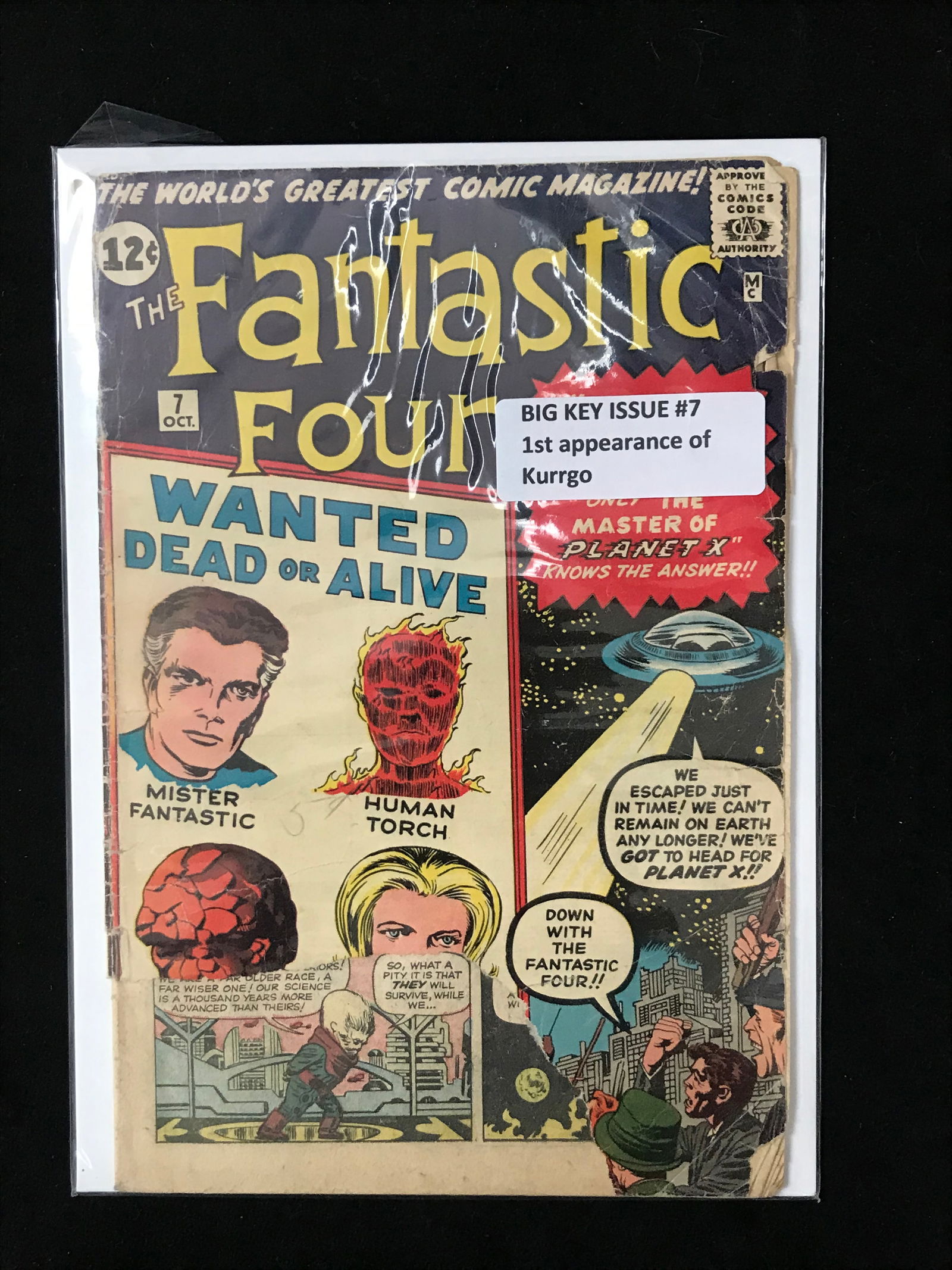 MARVEL COMICS NO.7 THE FANTASIC FOUR (1ST APP KURRGO) (1 of 1)