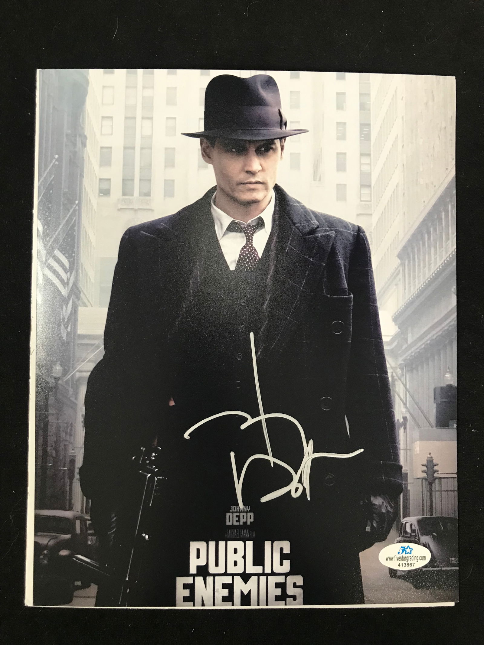 JOHNNY DEPP SIGNED ``PUBLIC ENEMIES`` 8X10 PHOTO COAPROS COA (1 of 2)