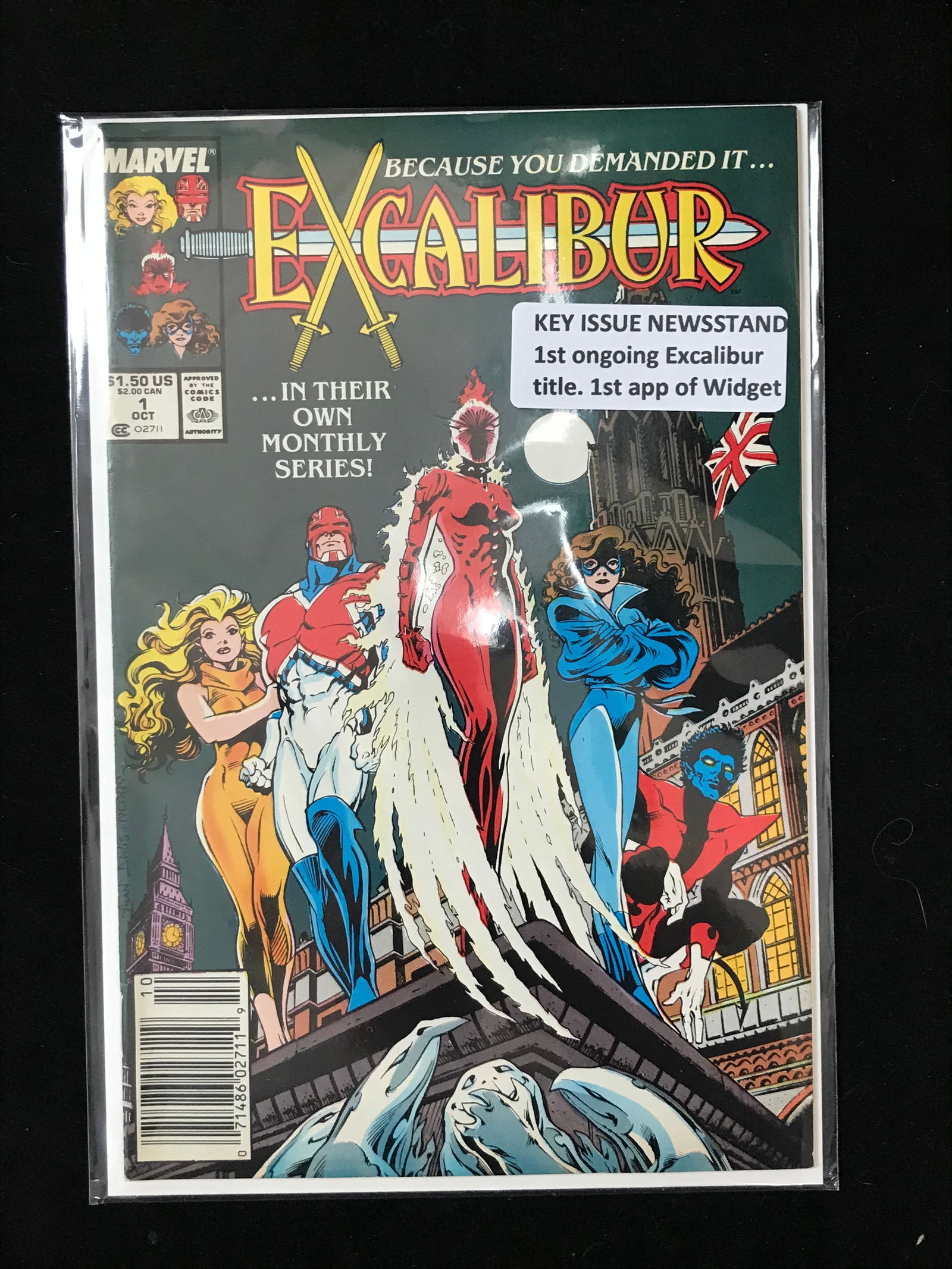 MARVEL COMICS NO.1 EXCALIBUR (1ST APP WIDGET) (1 of 1)