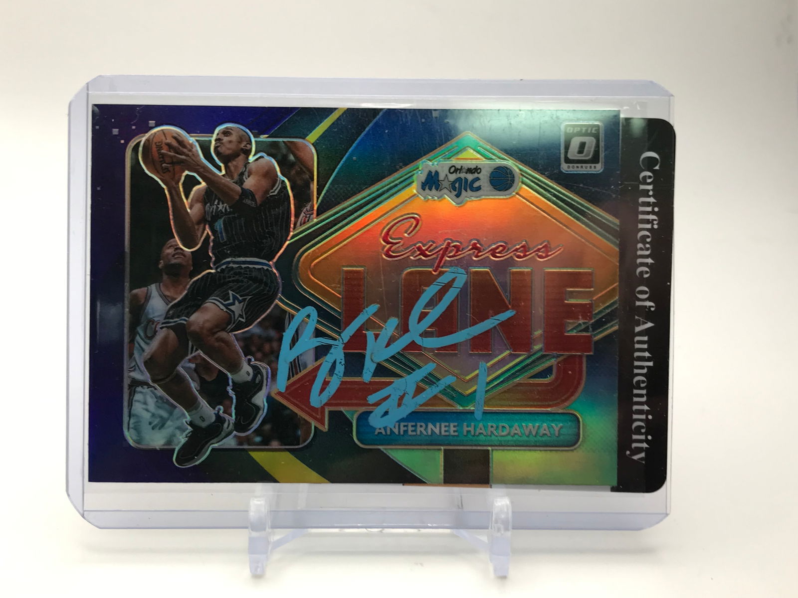 ANFERNEE HARDAWAY SIGNED PANINI DONRUSS OPTIC TRADING CARD (PRO CERT COA) (1 of 2)