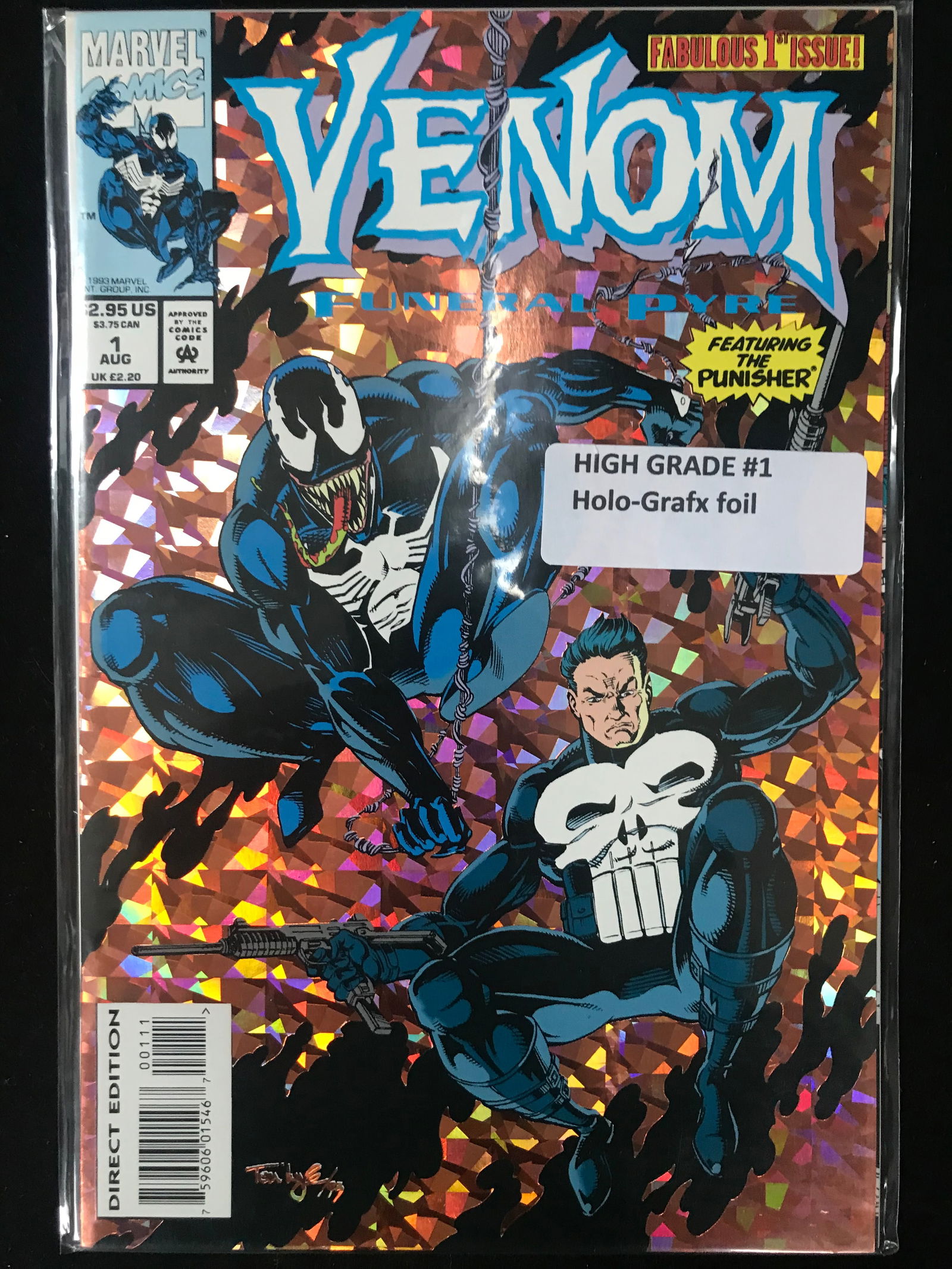 MARVEL COMICS VENOM NO.1 HOLO FOIL COVER (1 of 1)
