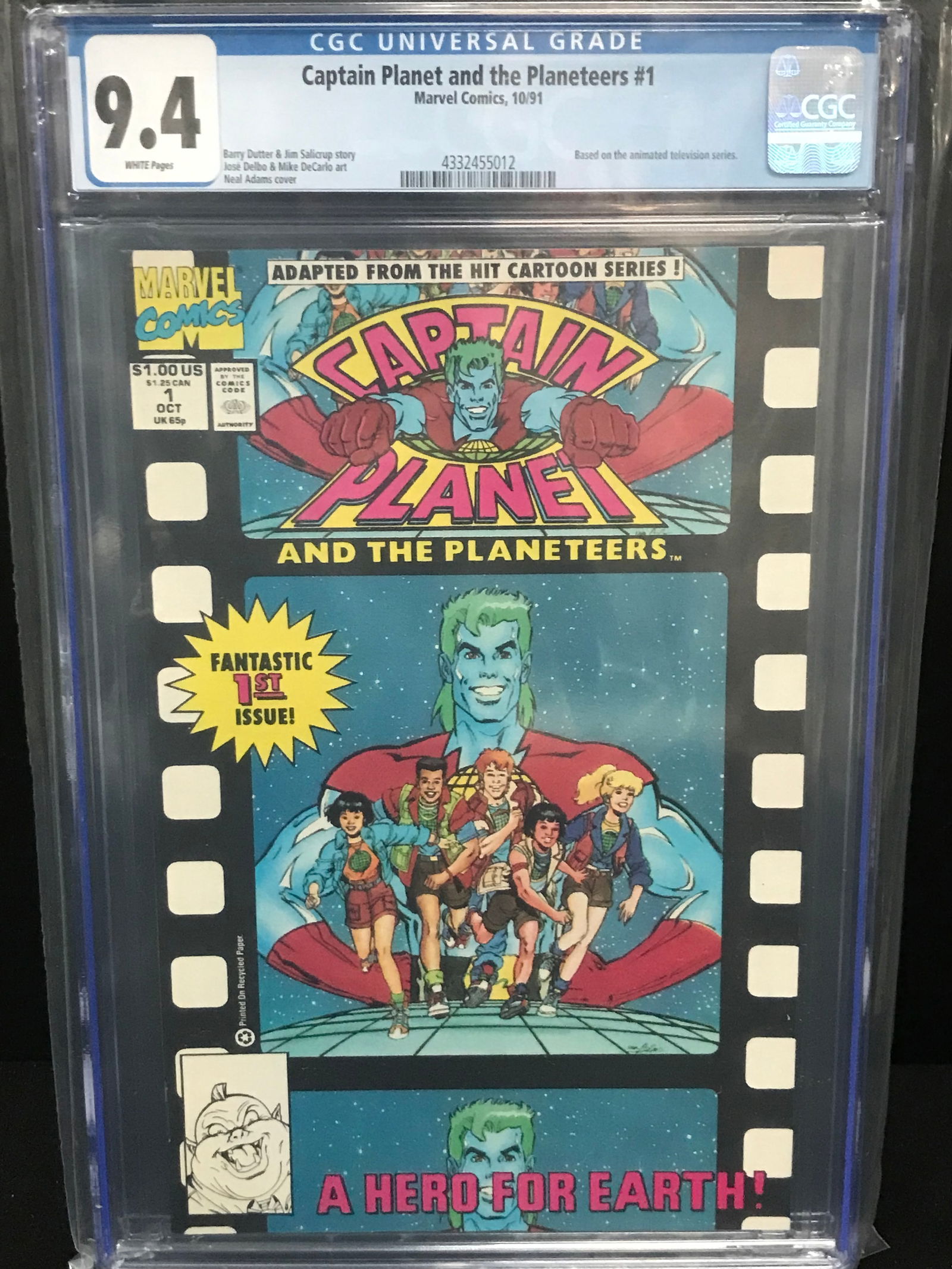 MARVEL COMICS CAPTAIN PLANET AND THE PLANETEERS NO.1 (CGC 9.4) (1 of 1)