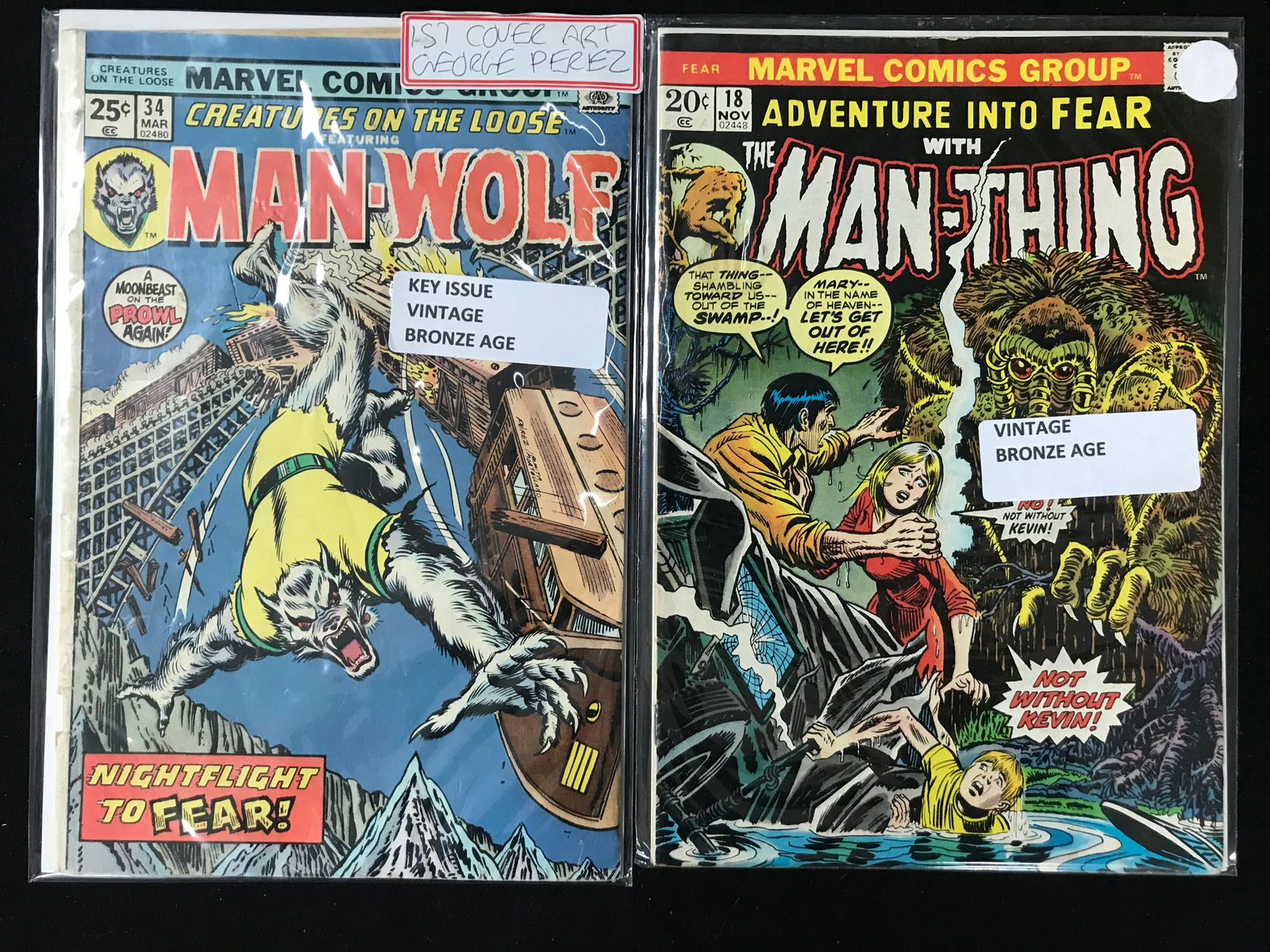 MARVEL COMICS LOT MAN WOLF AND MAN THING (1 of 1)