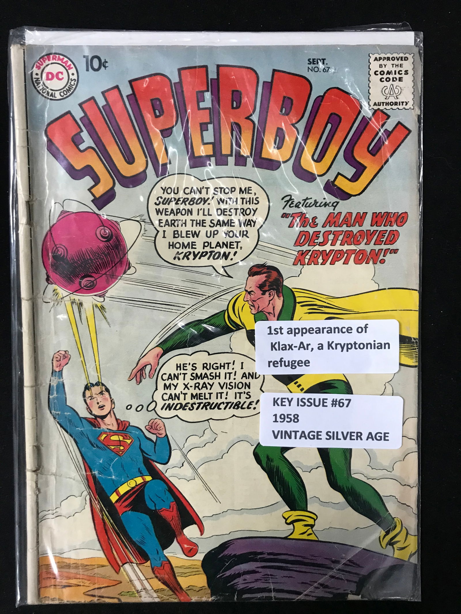 1958 DC COMICS SUPERBOY NO.67 (1 of 1)