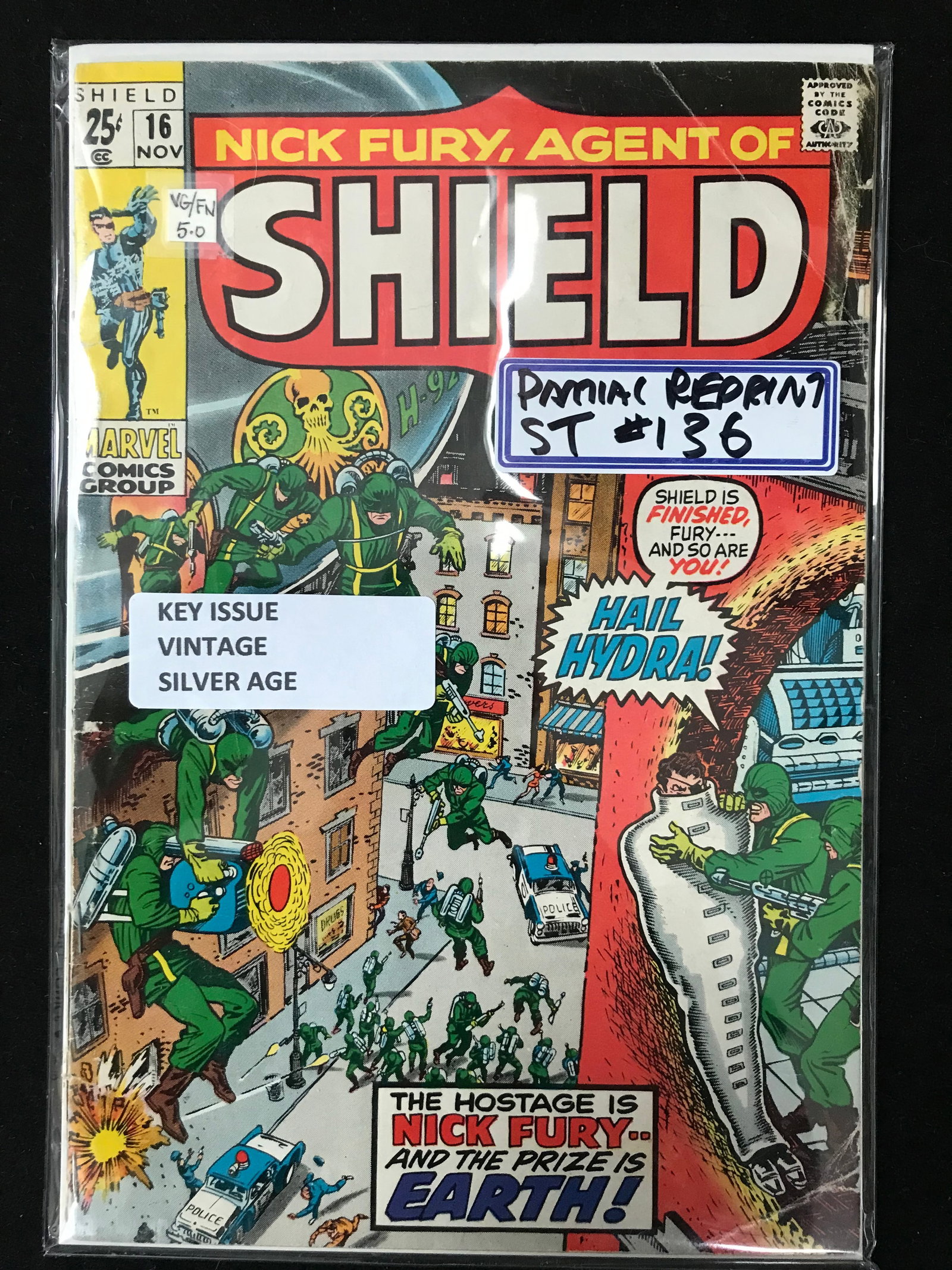 MARVEL COMICS NICK FURY AGENT OF SHIELD NO.16: Prices are in Canadian dollars