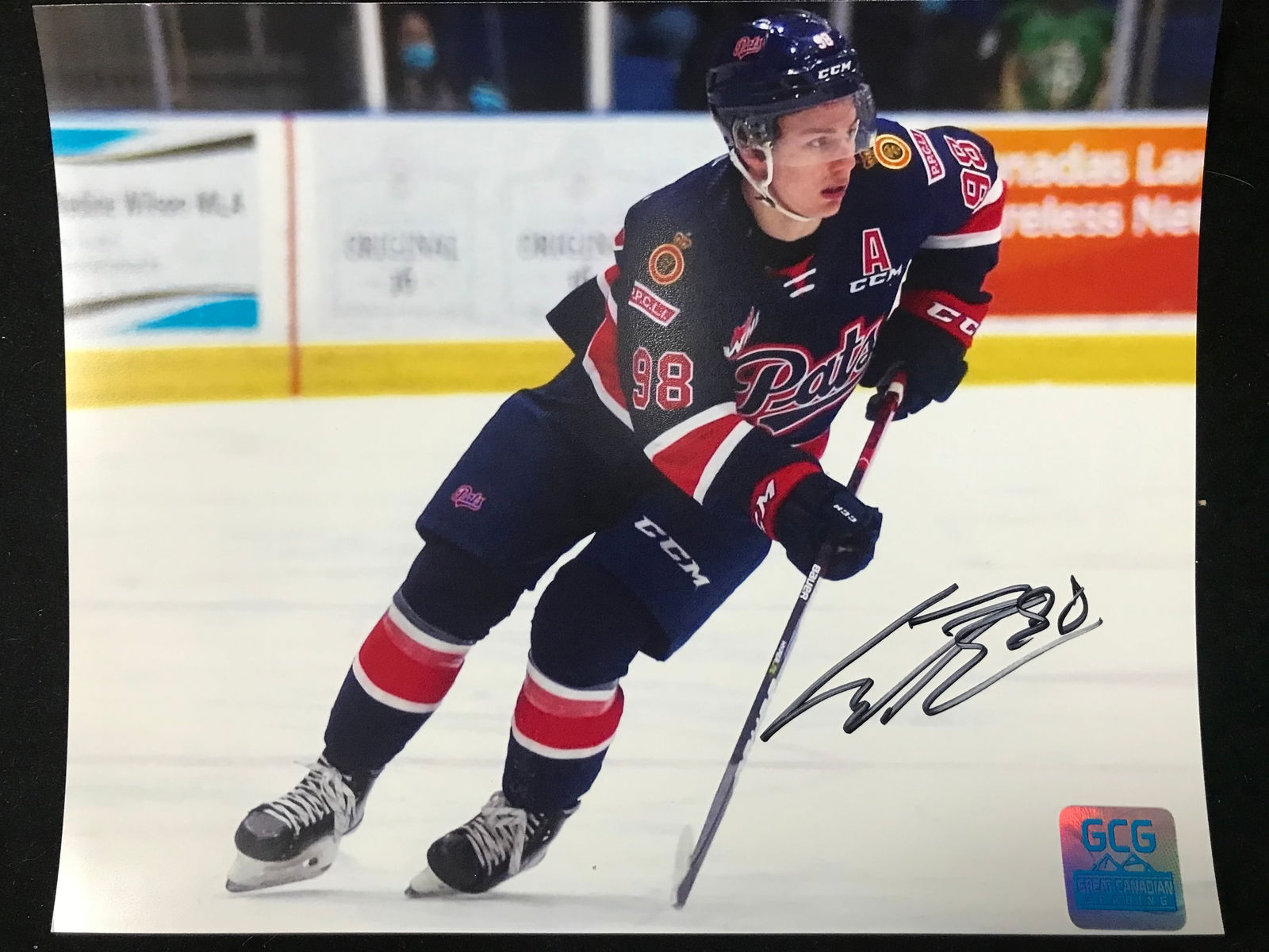 CONNOR BEDARD SIGNED JUNIORS 8 X 10 (GCG HOLO): Prices are in Canadian dollars