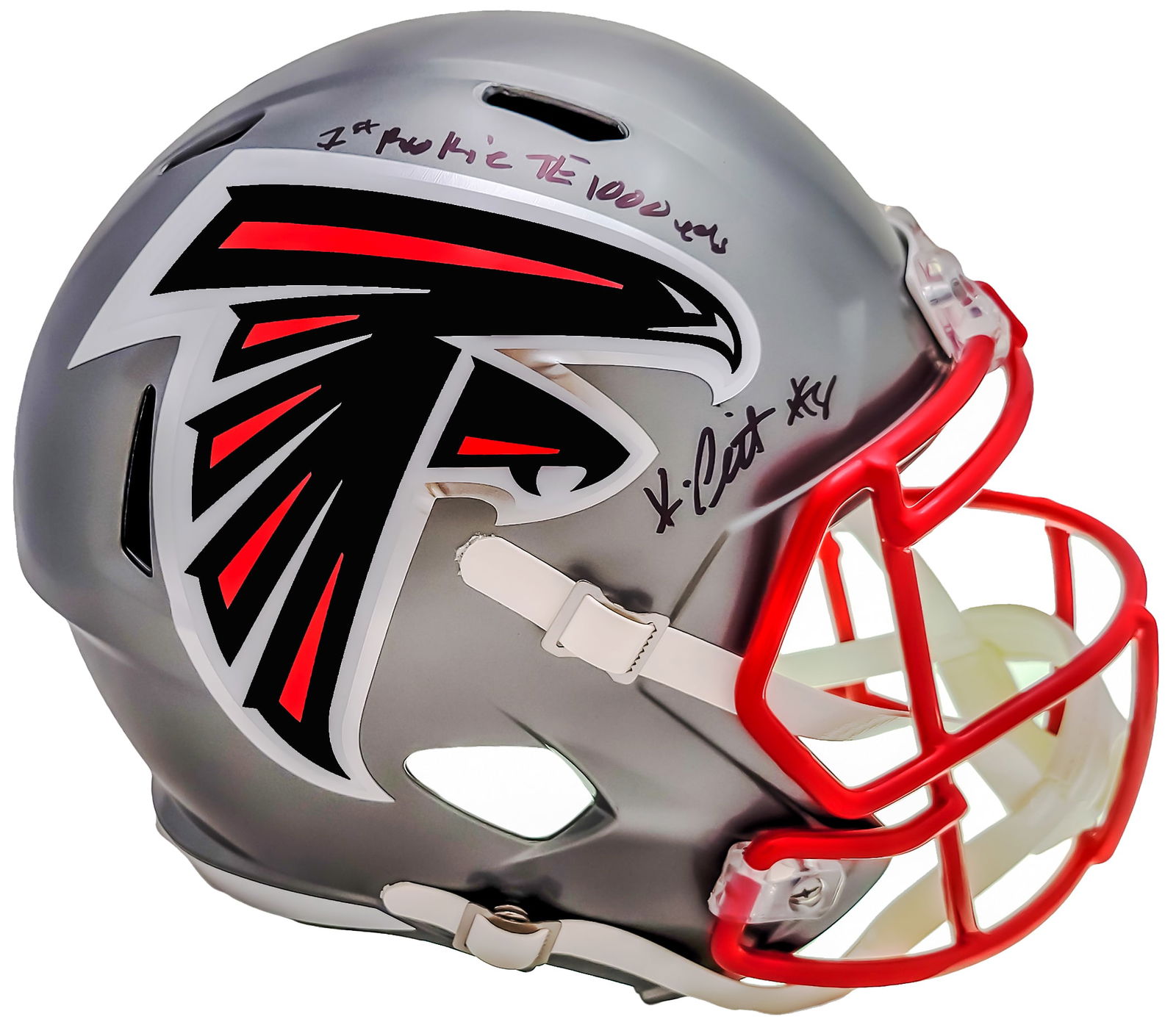 KYLE PITTS SIGNED AND INSCRIBED ATLANTA FALCONS FULL SIZE HELMET (BECKETT COA) (1 of 4)