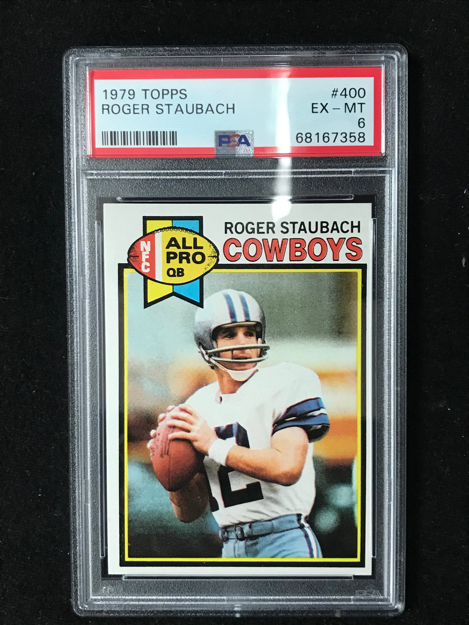 1979 TOPPS NFL ROGER STAUBACH (PSA 6): Prices are in Canadian dollars
