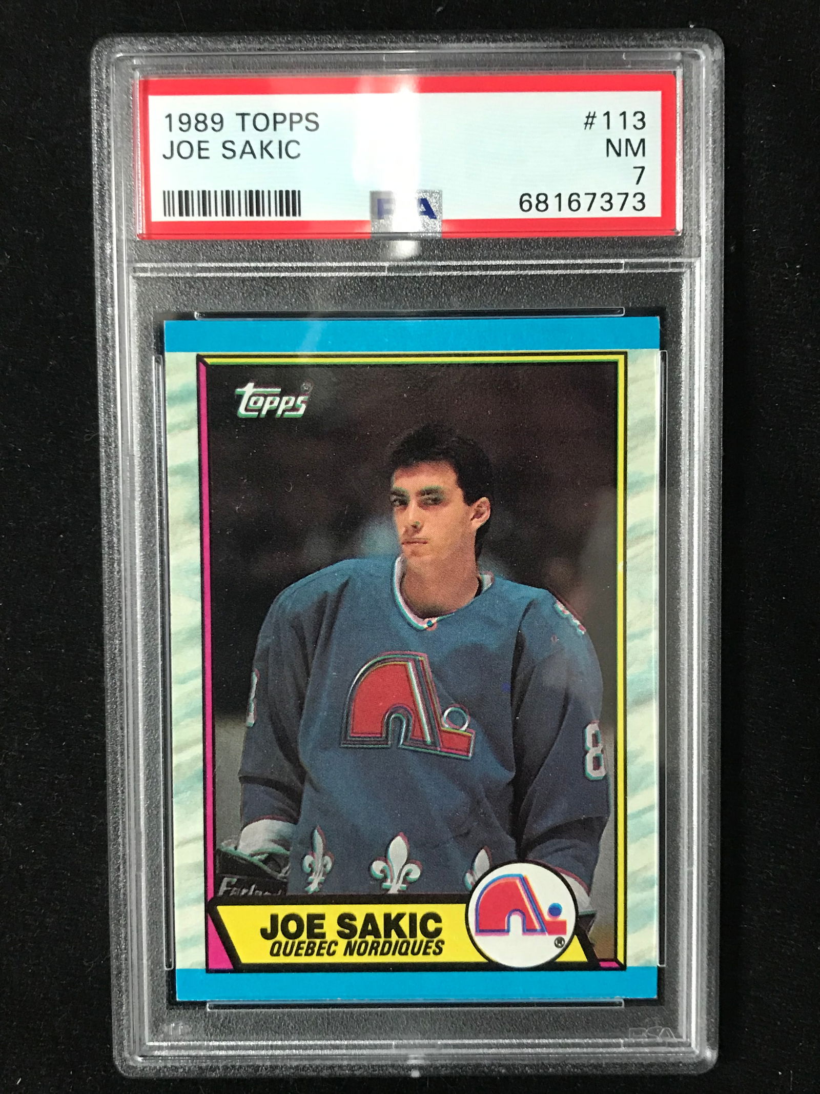 1989 TOPPS JOE SAKIC ROOKIE CARD (PSA 7): Prices are in Canadian dollars