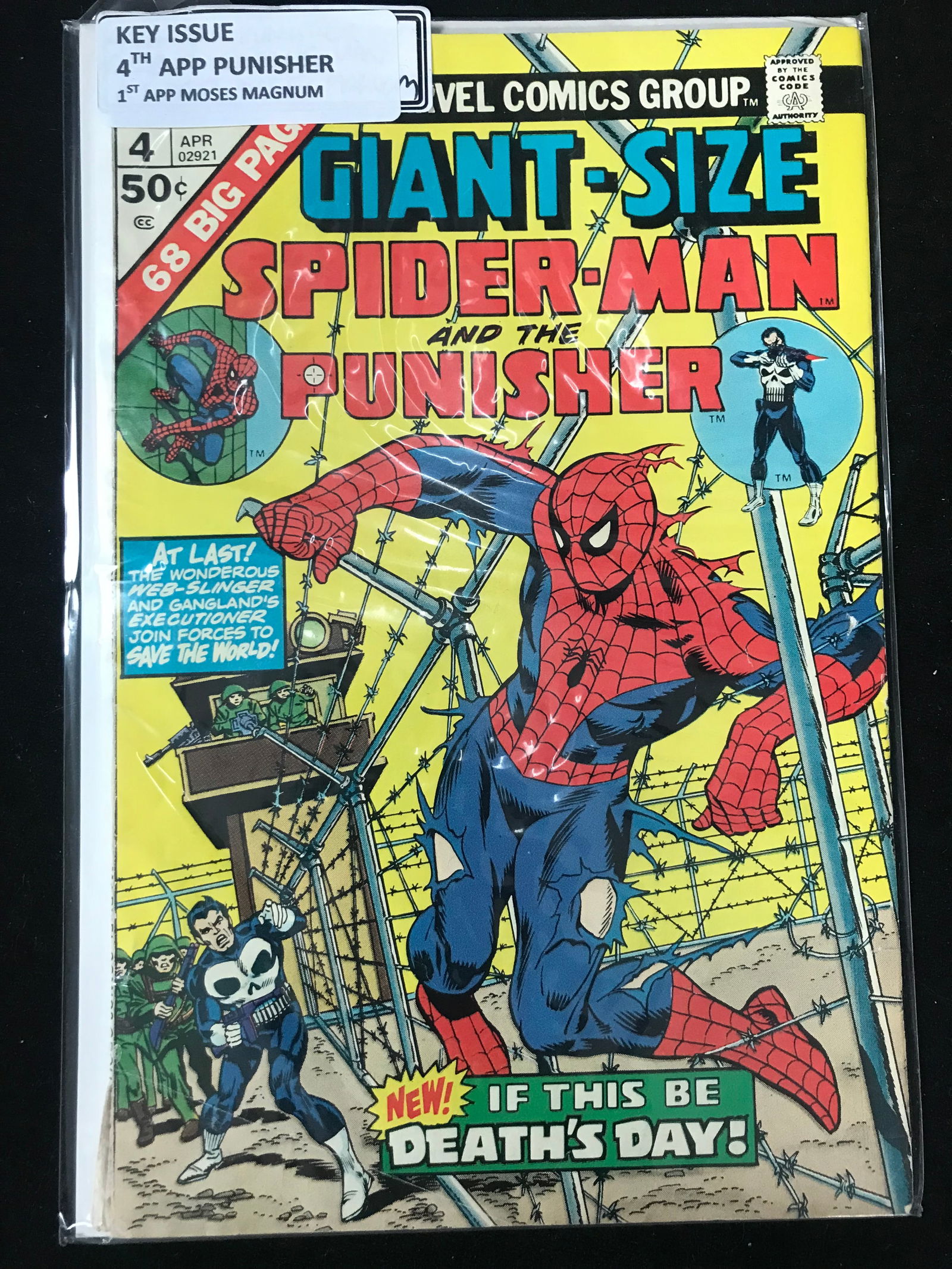 MARVEL COMICS NO.4 GIANT-SIZE SPIDERMAN AND THE PUNISHER (4TH APP PUNISHER) (1 of 1)