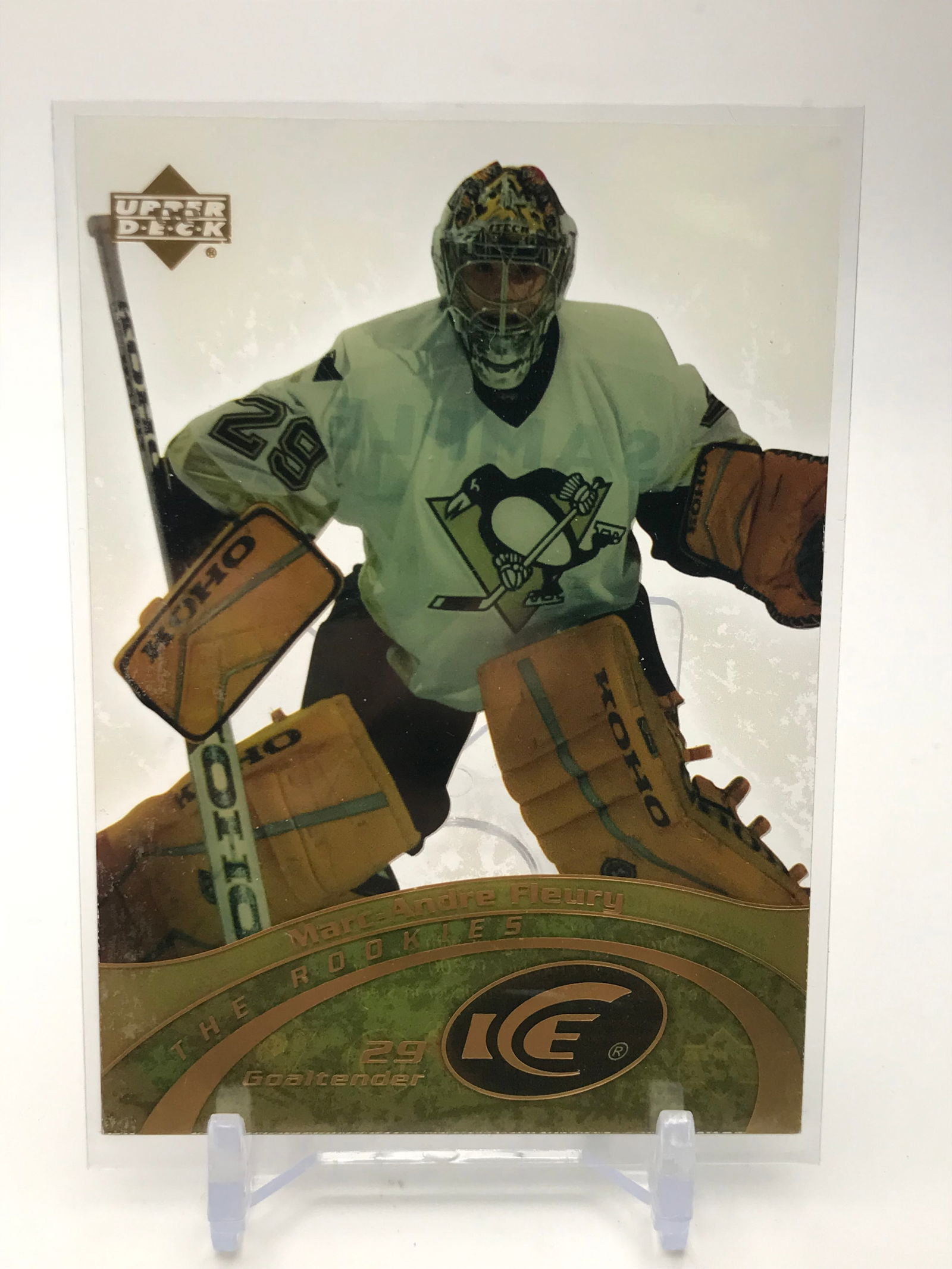 2004 UPPER DECK ICE MARC ANDRE FLEURY CLEAR CUT ROOKIE CARD (1 of 2)