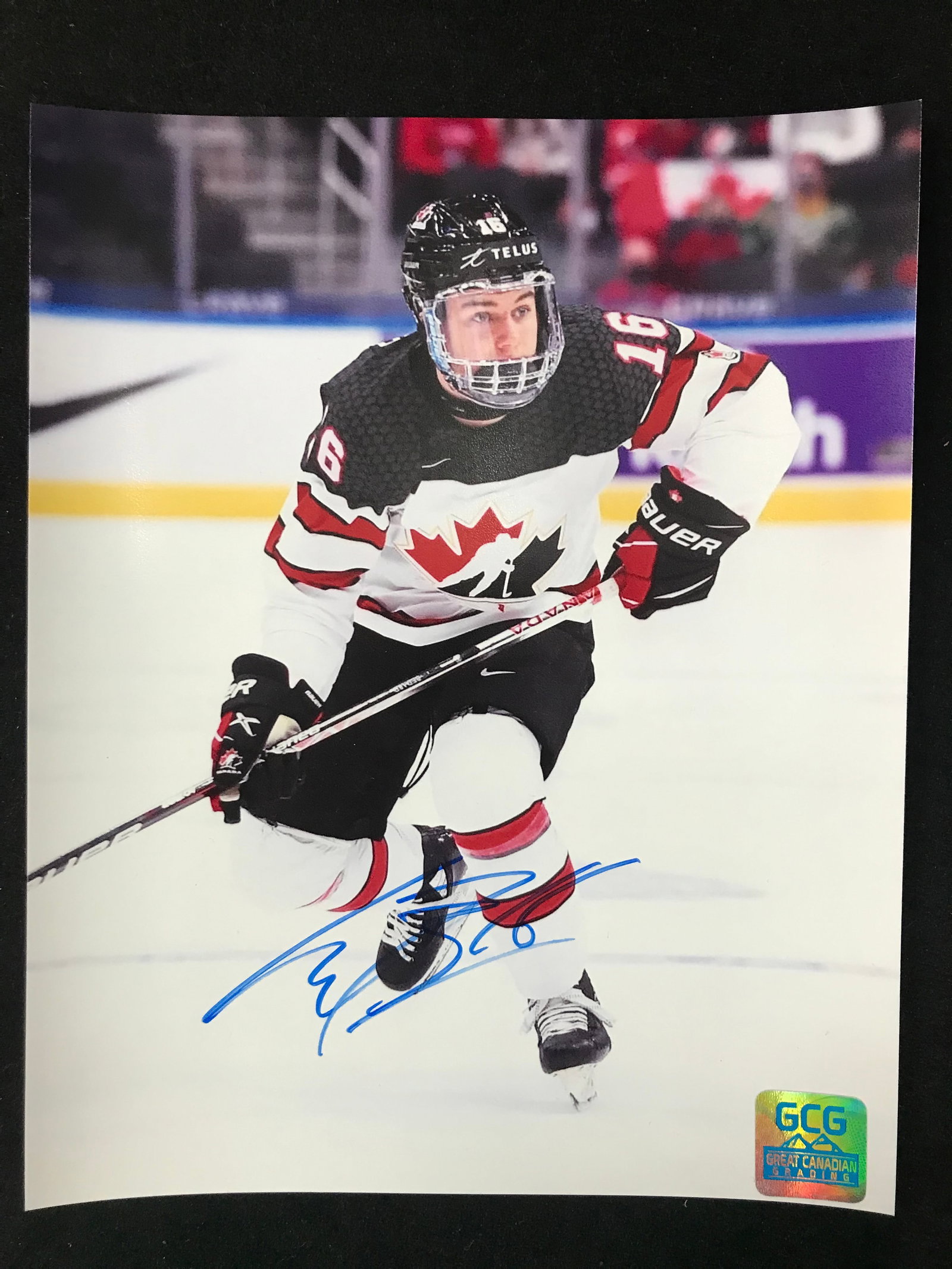 CONNOR BEDARD SIGNED TEAM CANADA 8 X 10 (GCG HOLO): Prices are in Canadian dollars