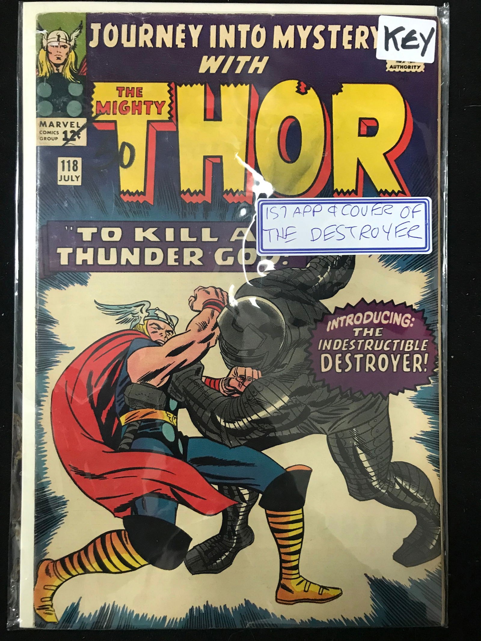 MARVEL COMICS NO.118 THE MIGHTY THOR (1ST APP AND COVER OF THE DESTROYER) (1 of 1)