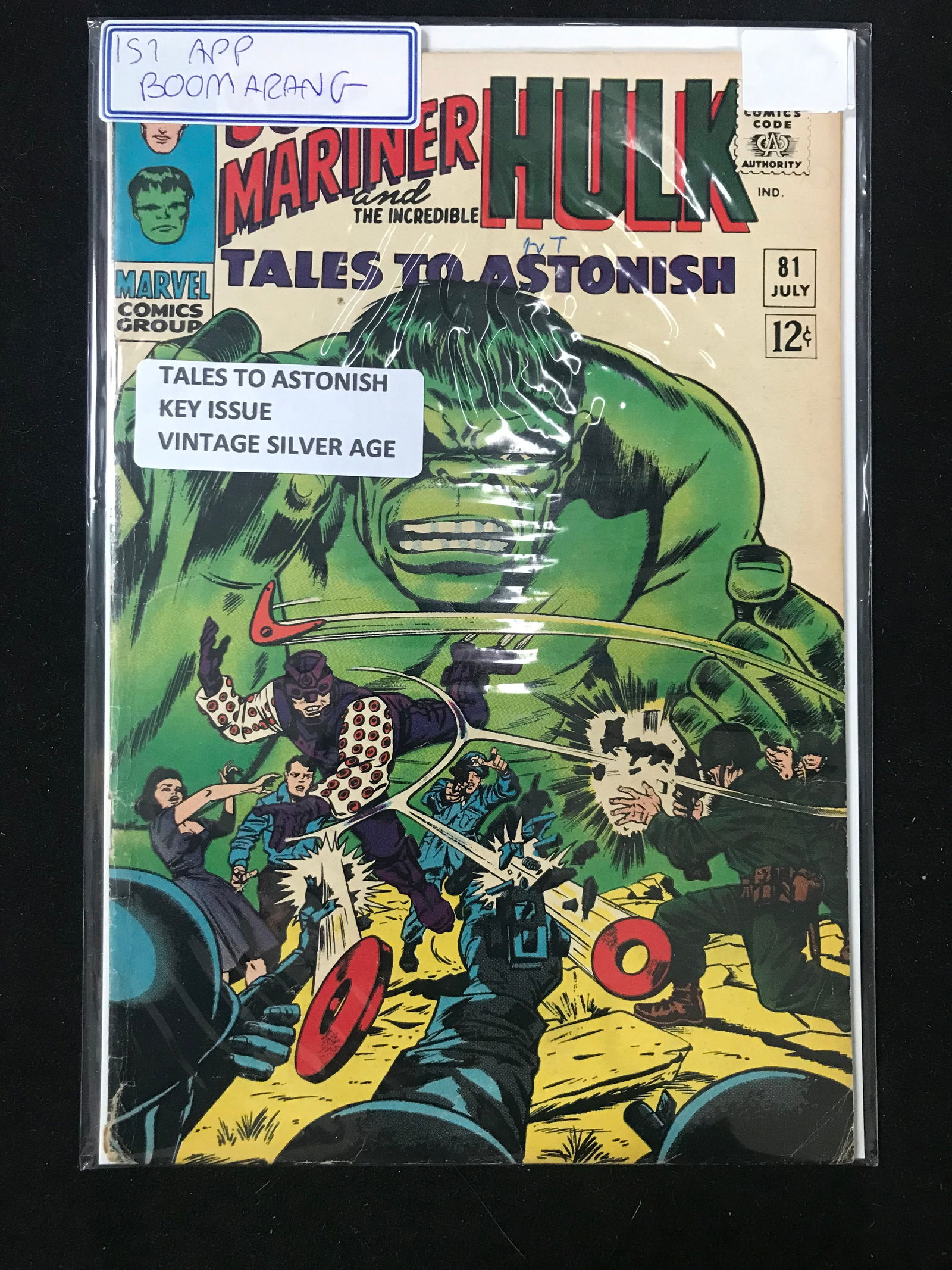 MARVEL COMICS NO.81 SUB-MARINER AND THE INCREDIBLE HULK (VINTAEG SILVER AGE) (1 of 1)