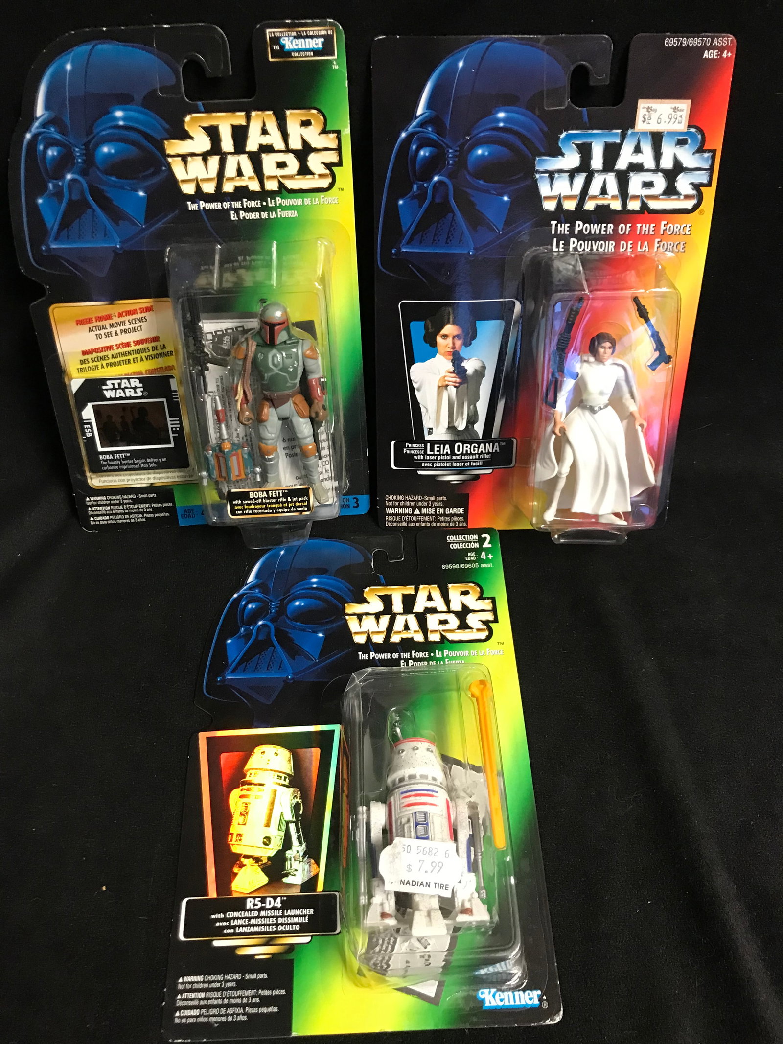 MINT ON KENNER STAR WARS ACTION FIGURE LOT: Prices are in Canadian dollars