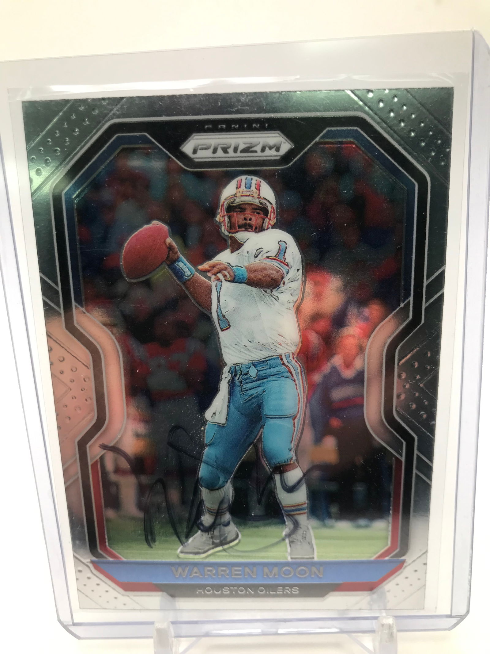 WARREN MOON SIGNED PANINI PRIZM TRADING CARD (RED CARPET COA) (1 of 2)