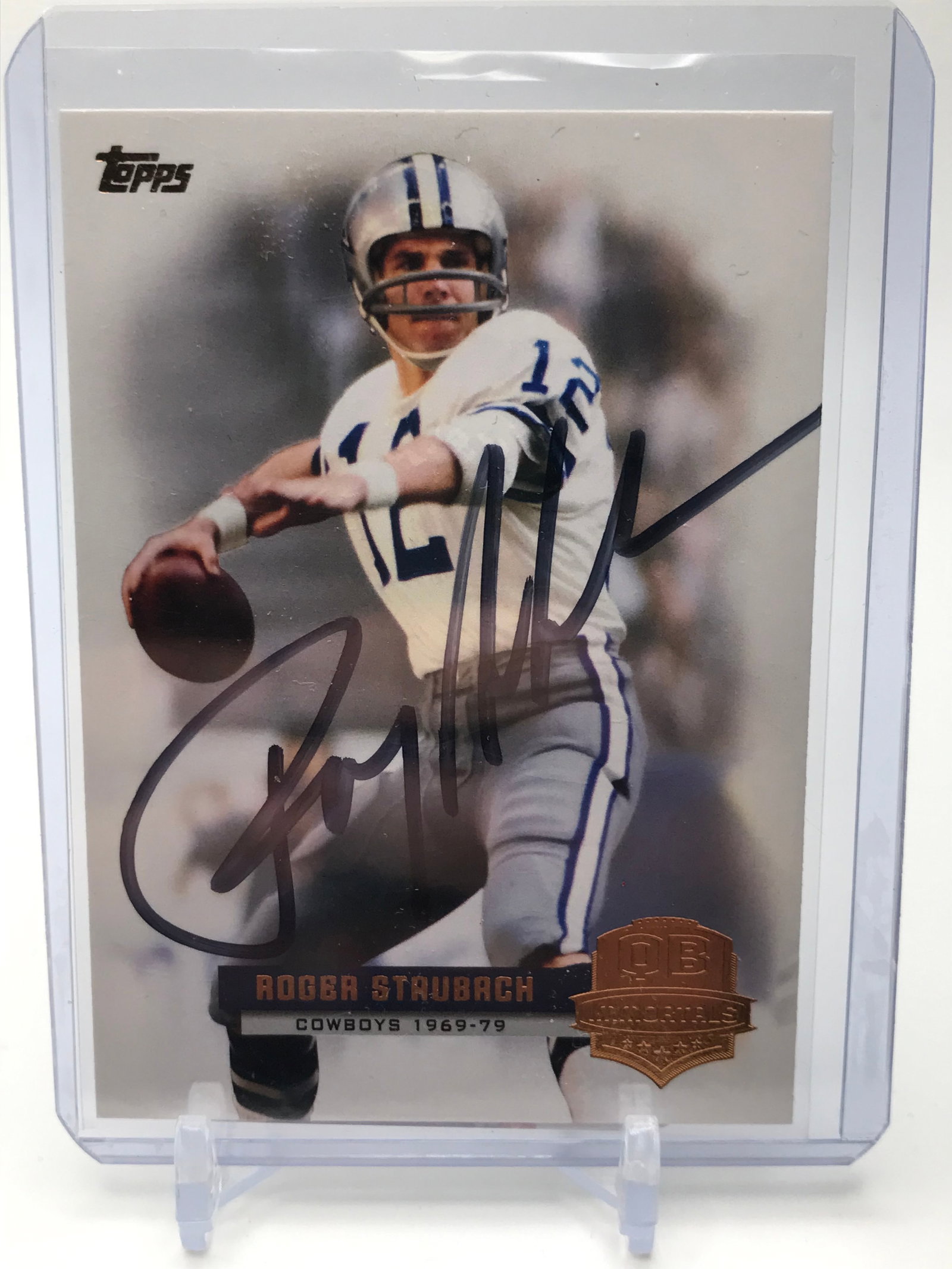 ROGER STAUBACK SIGNED TOPPS TRADING CARD ( RED CARPET COA)_: Prices are in Canadian dollars