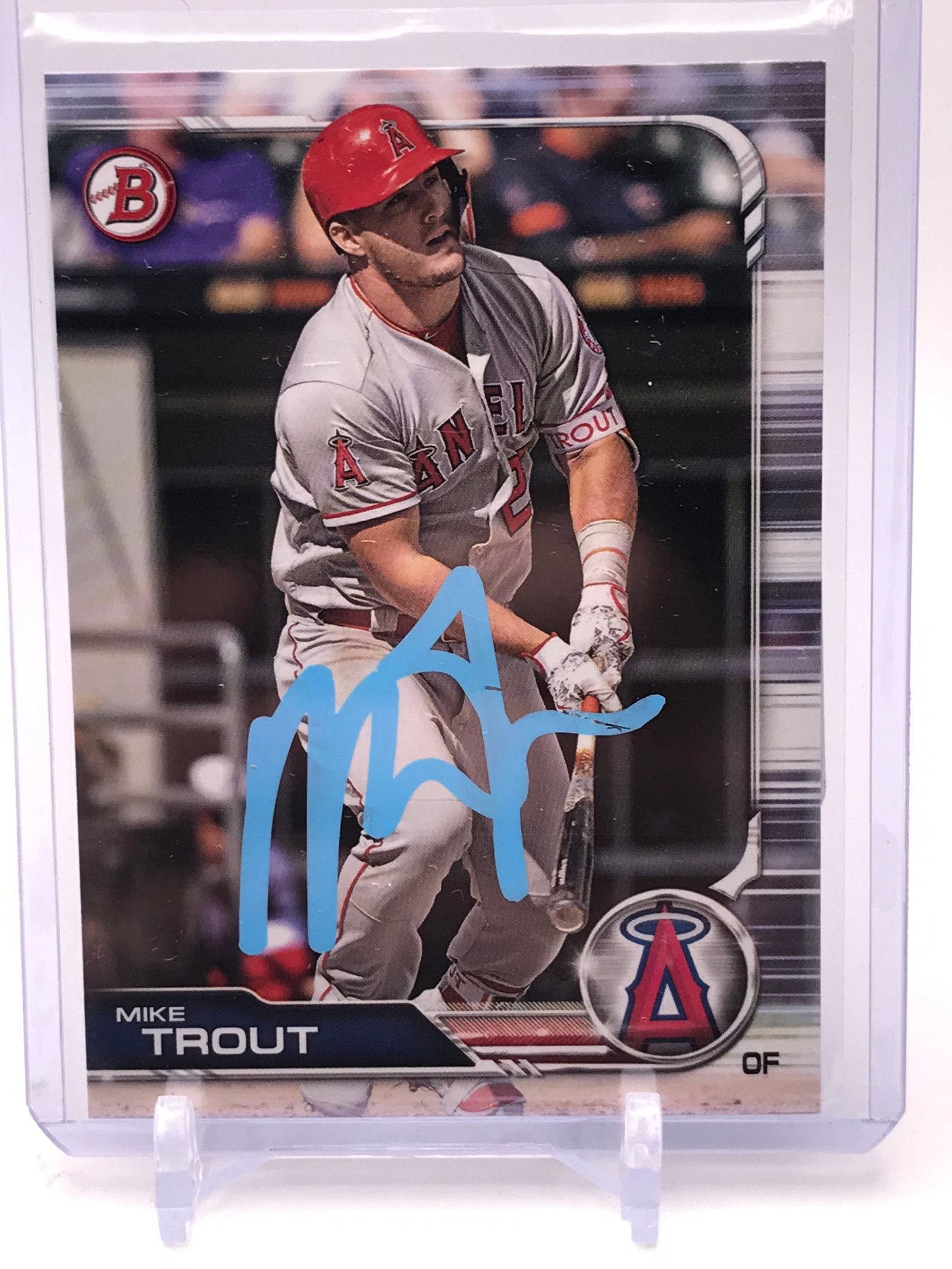 MIKE TROUT SIGNED TOPPS BOWMAN TRADING CARD (PRO CERT COA) (1 of 2)