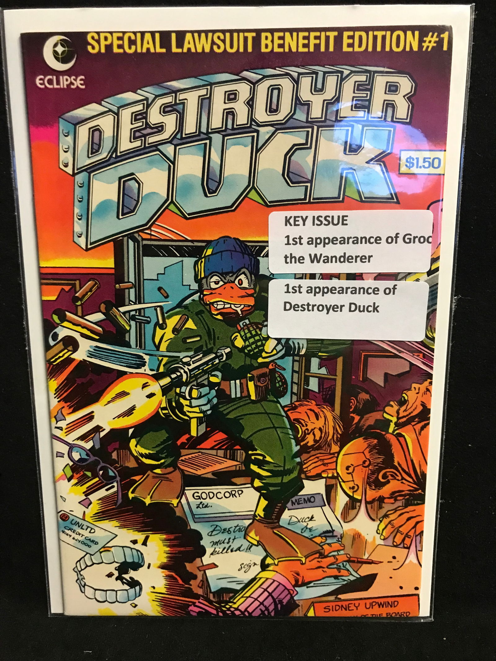 ECLIPSE COMICS NO.1 DESTROYER DUCK (1ST APP, DESTROYER DUCK, GROC THE WANDERER) (1 of 1)