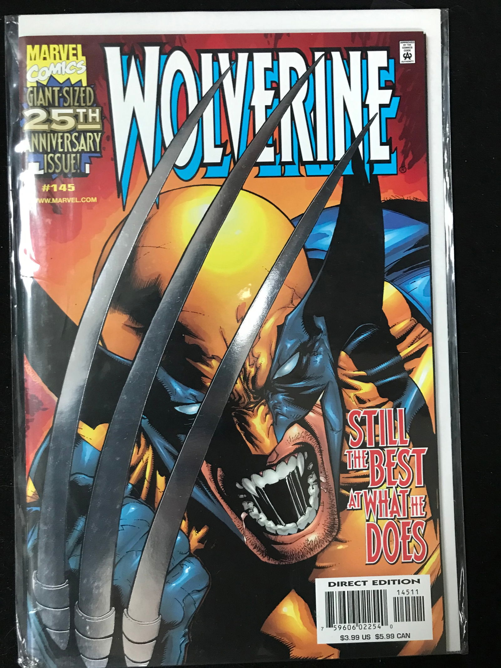 MARVEL COMICS NO.145 GIANT-SIZED 25TH ANNIVERSARY WOLVERINE (1 of 1)