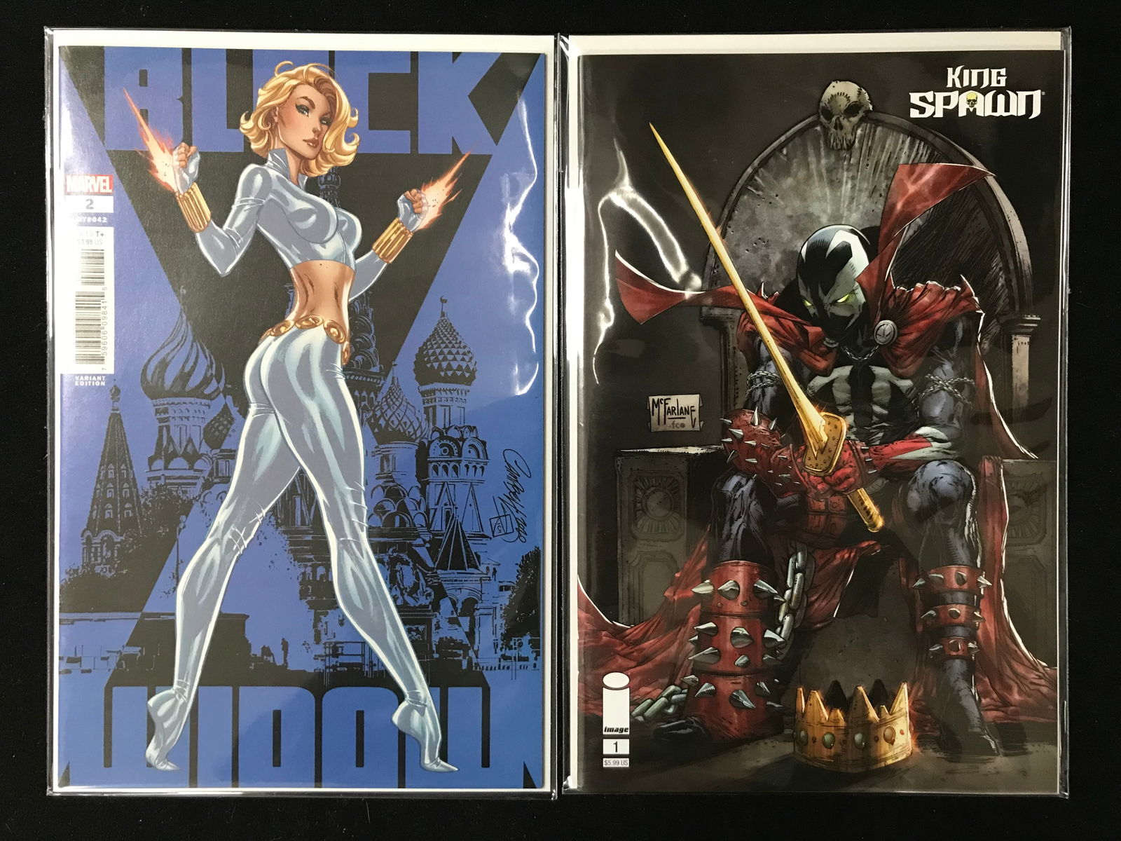 MARVEL COMICS BLACK WIDOW NO.2 AND KING SPAWN NO.1 (1 of 1)