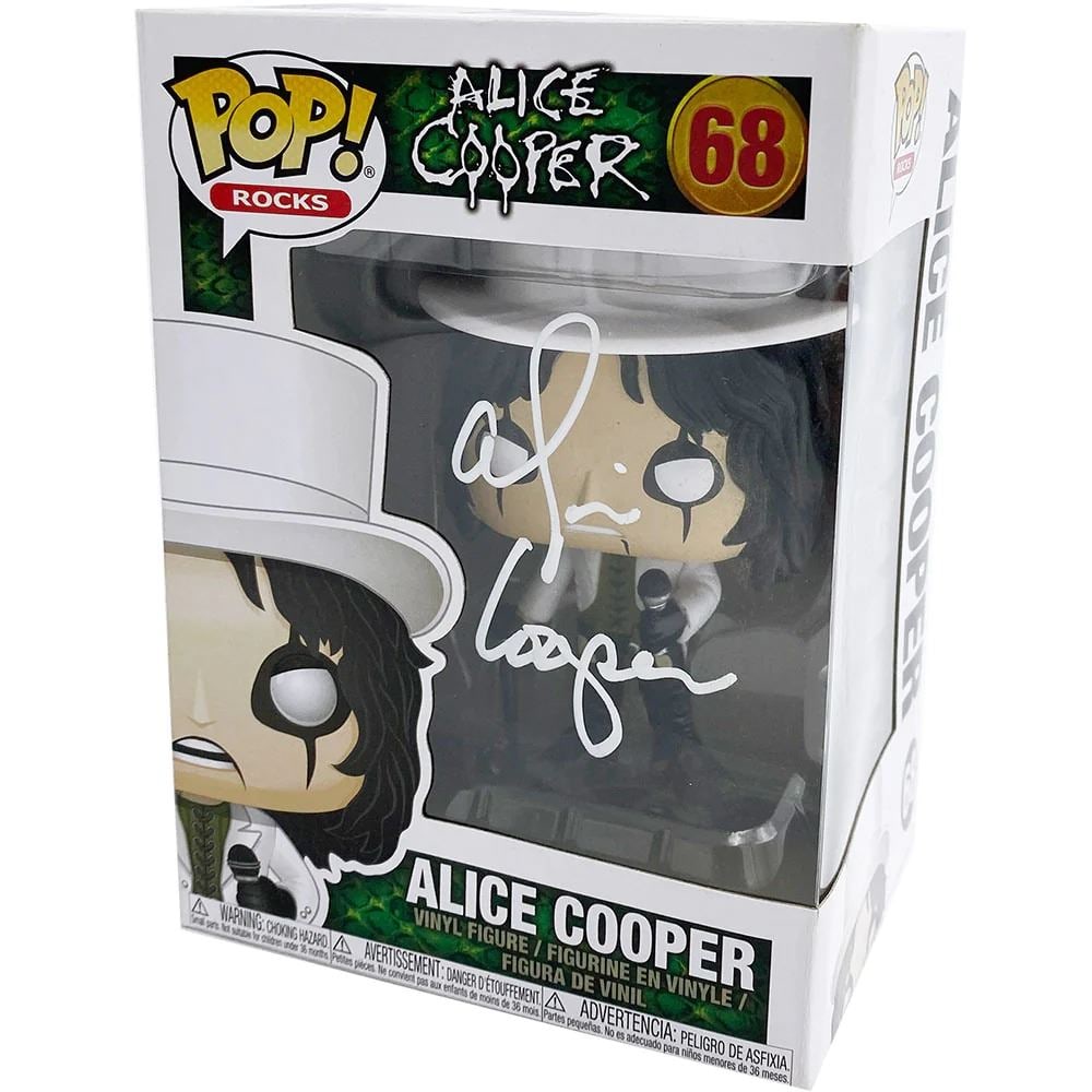 Alice Cooper Autographed Funko Pop! Figure (White Hat) (1 of 1)