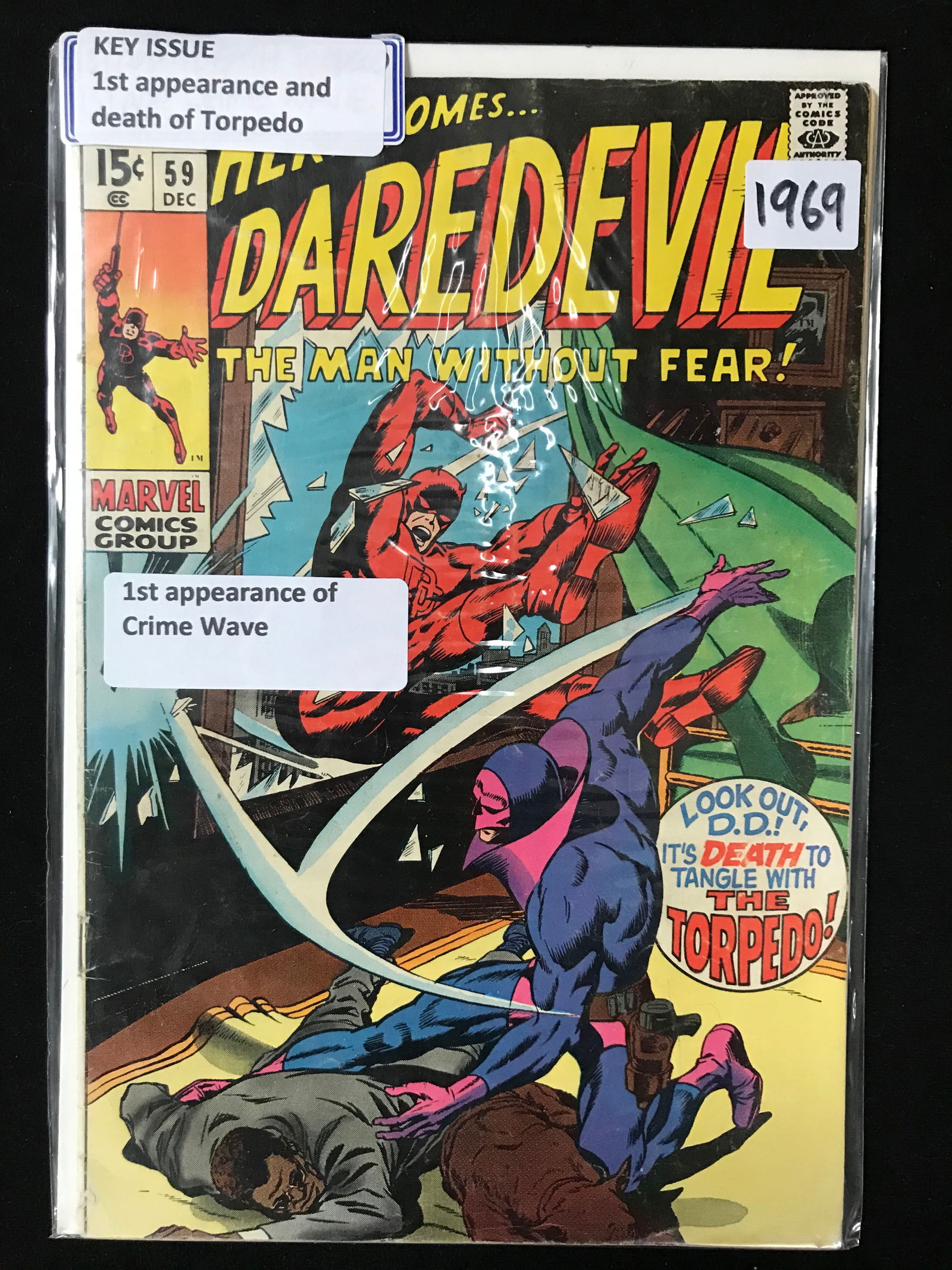 MARVEL COMICS NO.59 DAREDEVIL (1ST APP CRIME WAVE) (1 of 1)