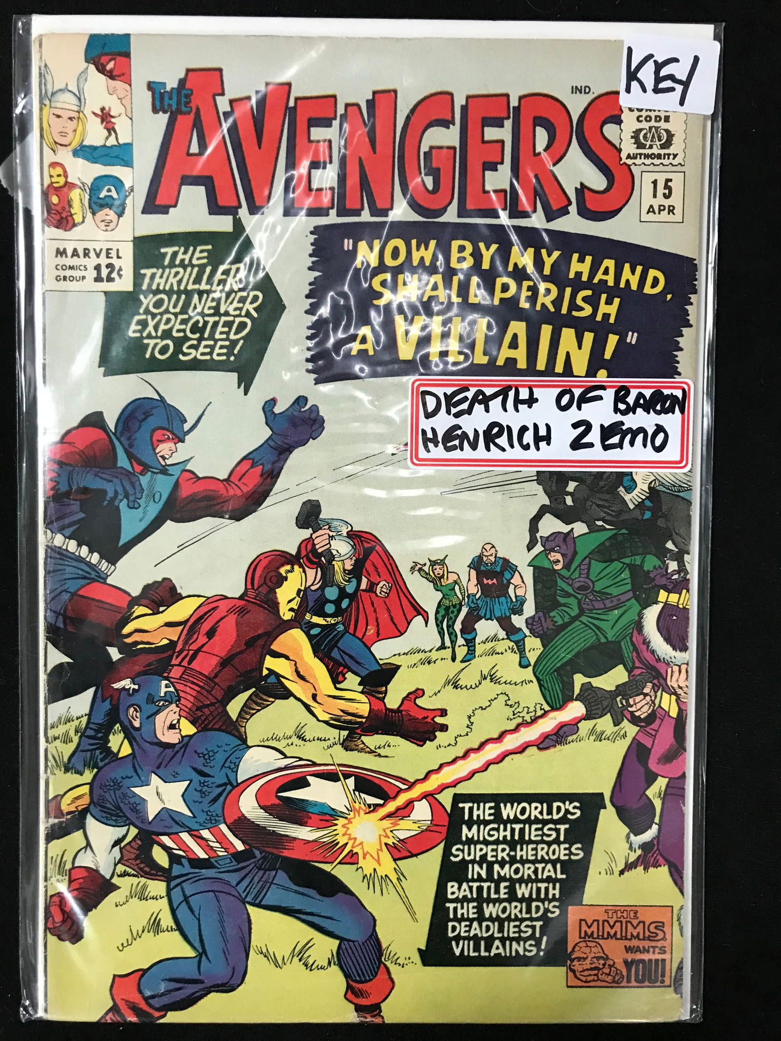 MARVEL COMICS NO.15 THE AVENGERS (1 of 1)