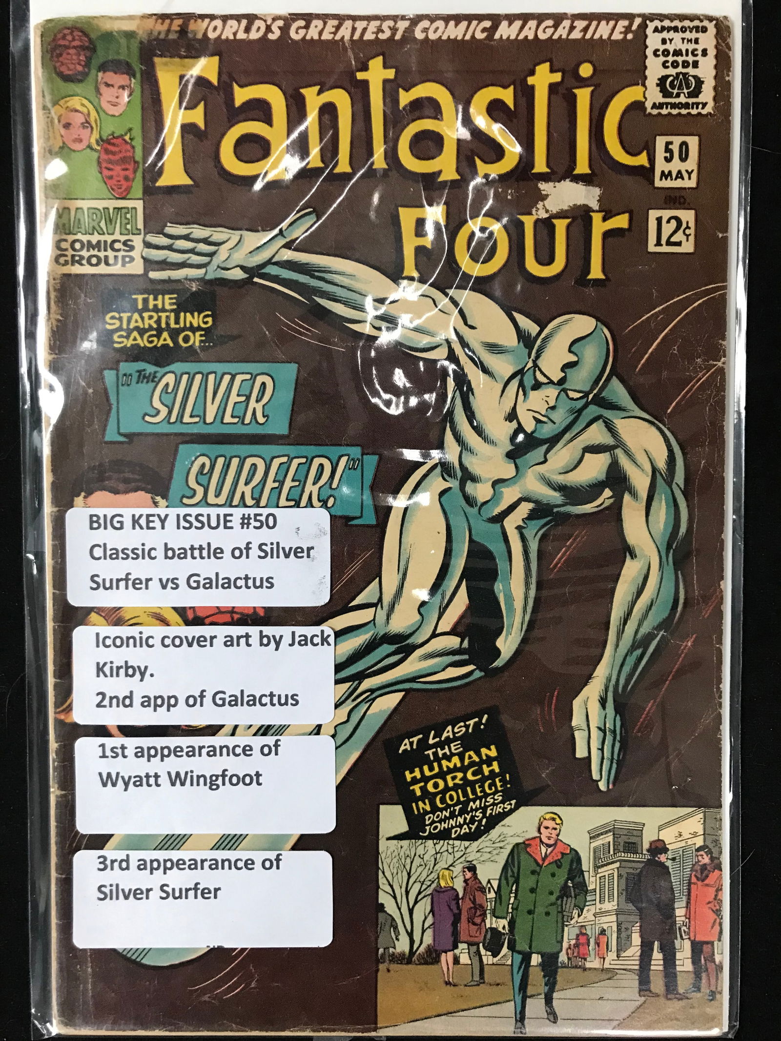 MARVEL COMICS NO.50 FANTASTIC FOUR (CLASSIC BATTLE SILVER SURFER VS GALACTUS) (1 of 1)