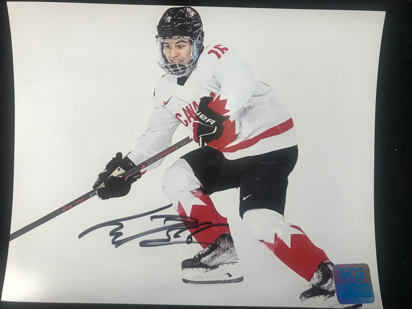 CONNOR BEDARD SIGNED TEAM CANADA 8 X 10 (GCG HOLO): Prices are in Canadian dollars