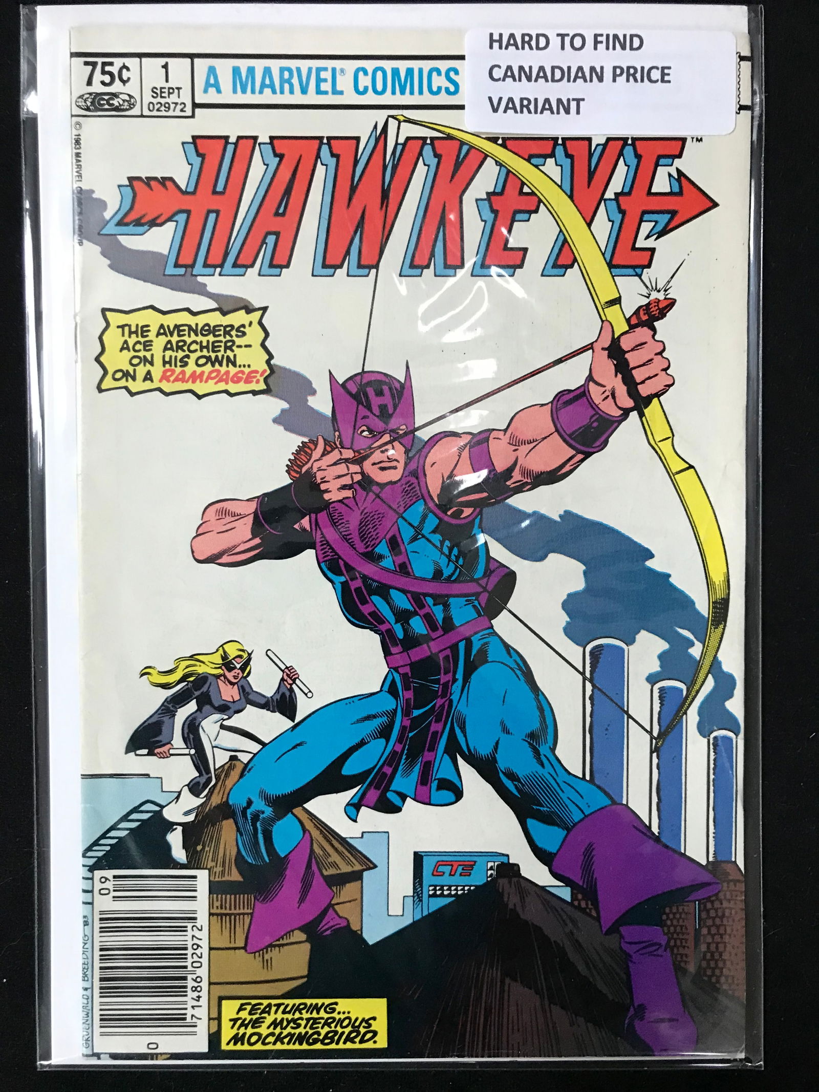 MARVEL COMICS NO.1 HAWKEYE (CANADIAN PRICE VARIANT) (1 of 1)