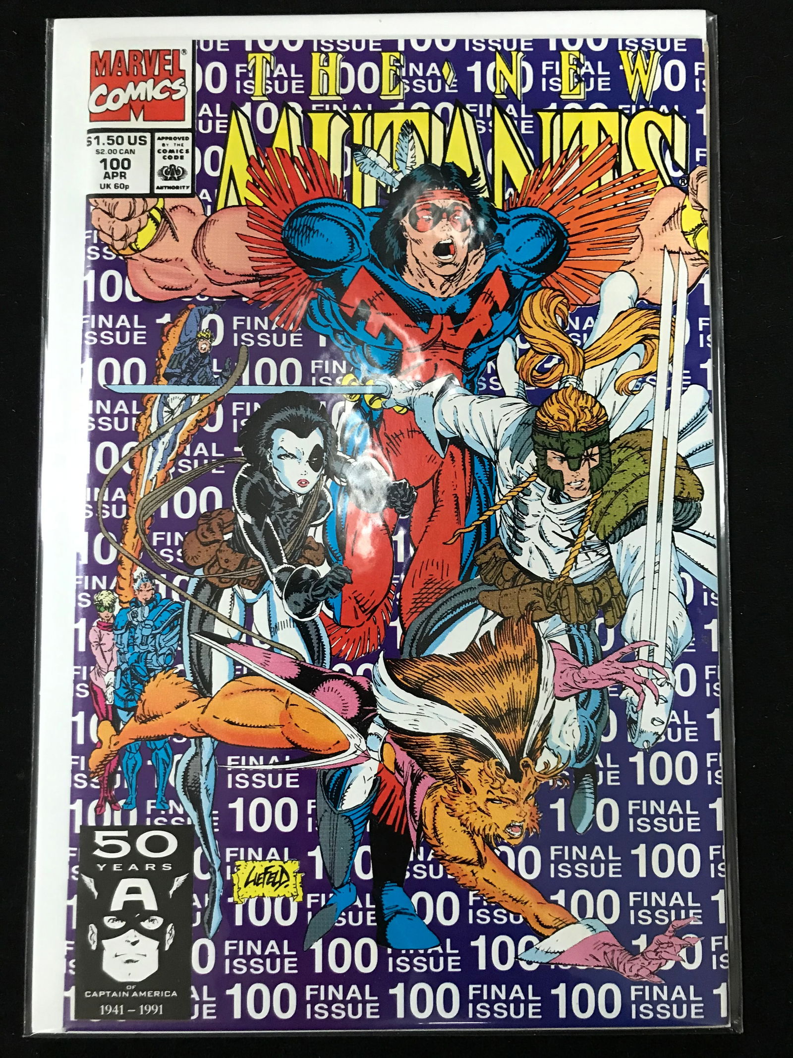 MARVEL COMICS NO.100 THE NEW MUTANTS (FINAL ISSUE) (1 of 1)