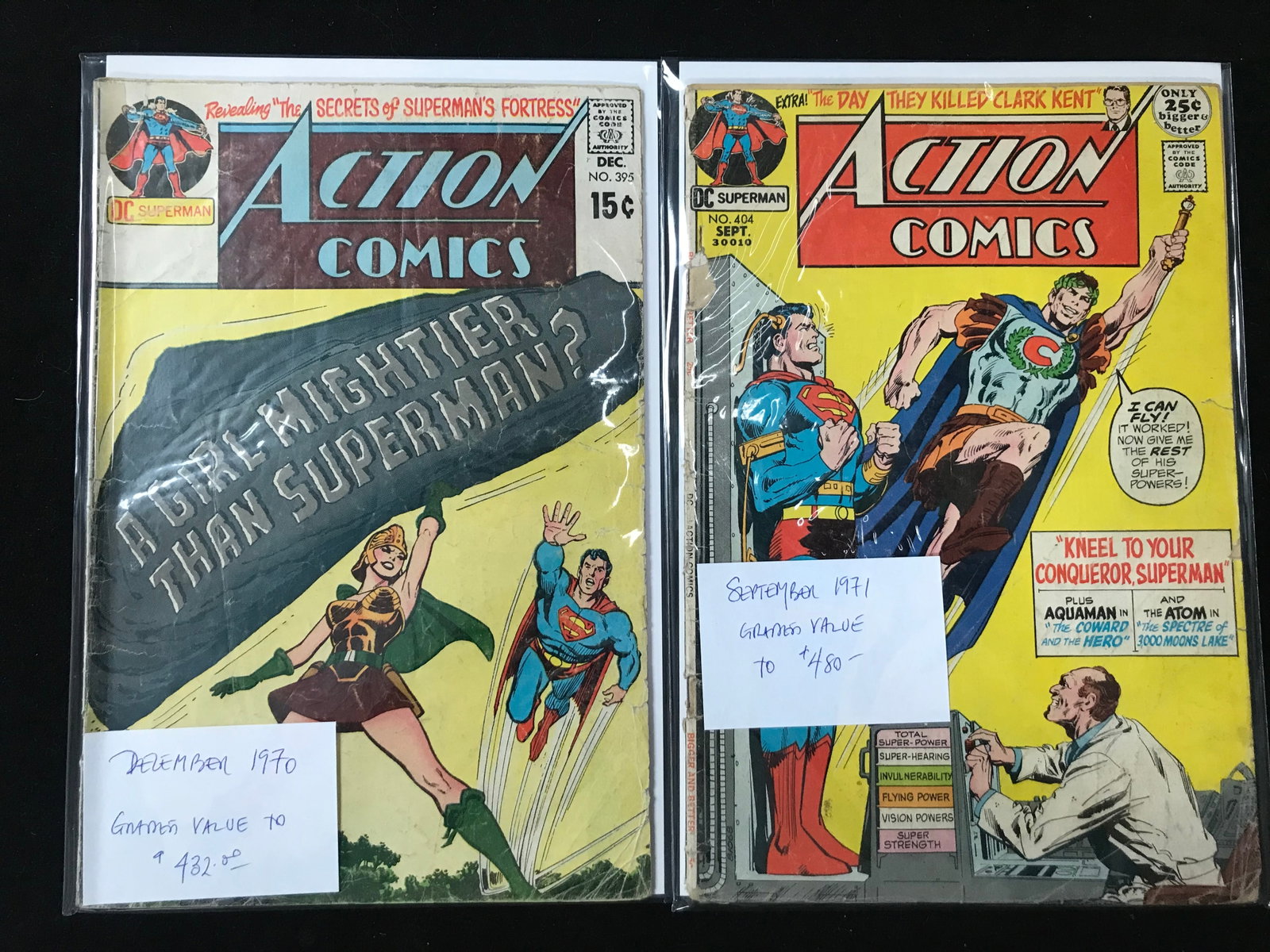 LOT OF ACTION COMICS (DC COMICS): Prices are in Canadian dollars