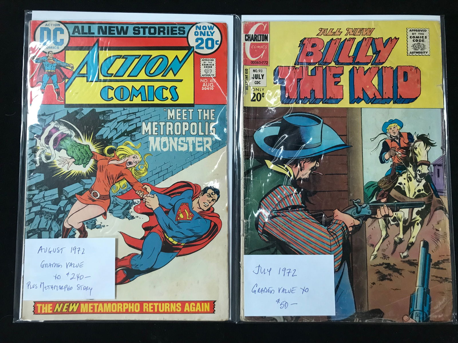 BRONZE AGE COMIC BOOK LOT (ACTION COMICS, BILLY THE KID) (1 of 1)