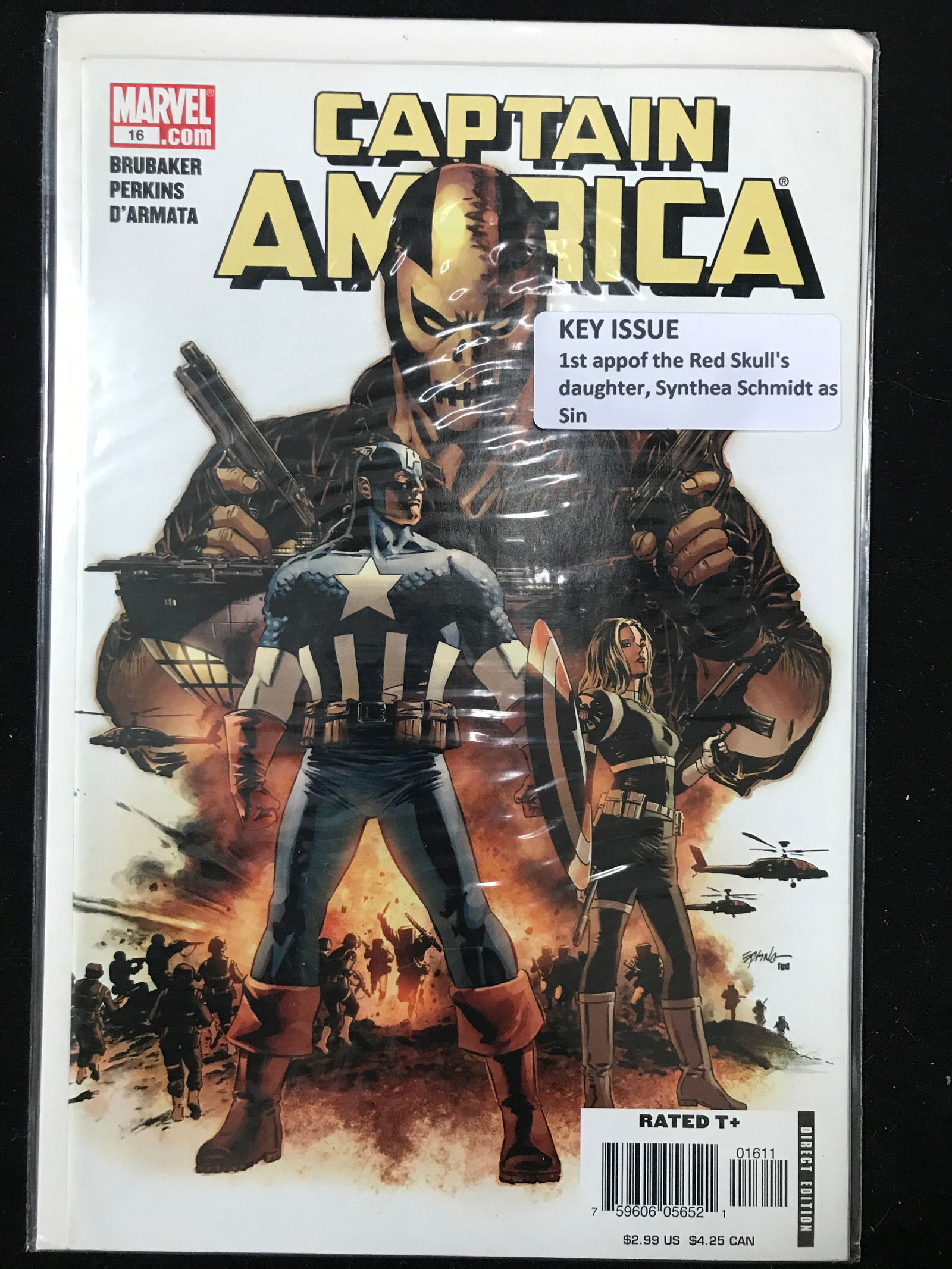MARVEL COMICS NO.16 CAPTAN AMERICA (1st app red skull's daughter, sin) (1 of 1)