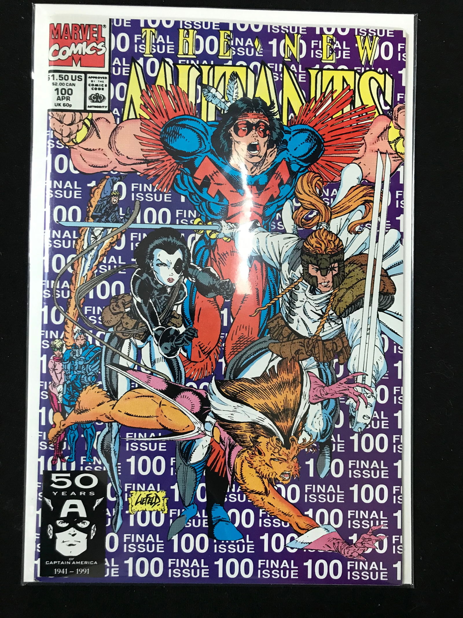 MARVEL COMICS NO.100 THE NEW MUTANTS (FINAL ISSUE) (1 of 1)