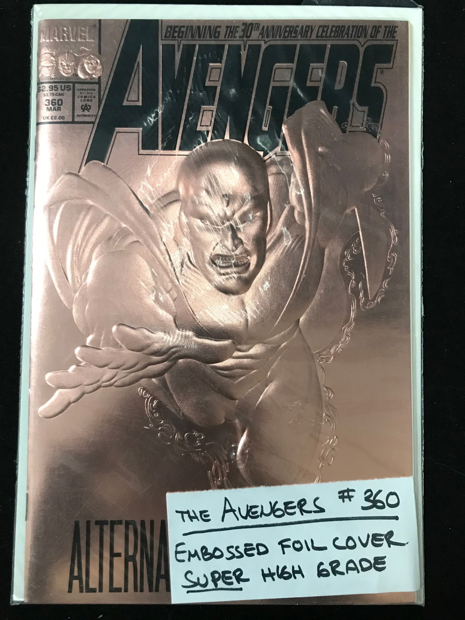 MARVEL COMICS NO.360 AVENGERS (EMBOSSED FOIL COVER) (1 of 1)
