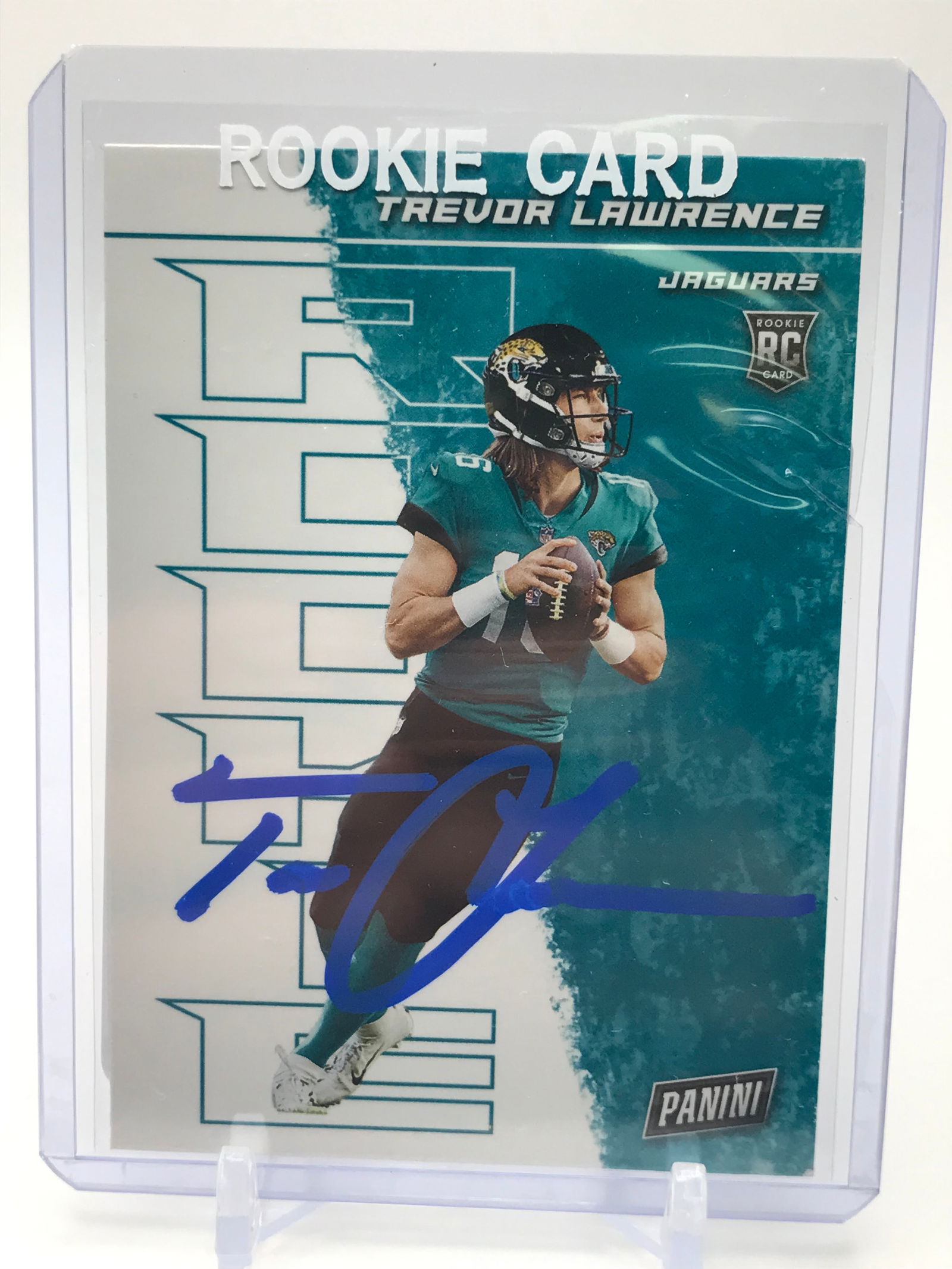 TREVOR LAWRENCE SIGNED ROOKIE CARD WITH COA (1 of 2)