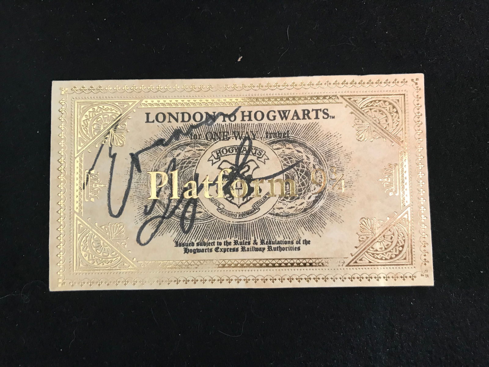 EVANNA LYNCH SIGNED HOGWARTS TRAIN TICKET (RA COA) (1 of 2)