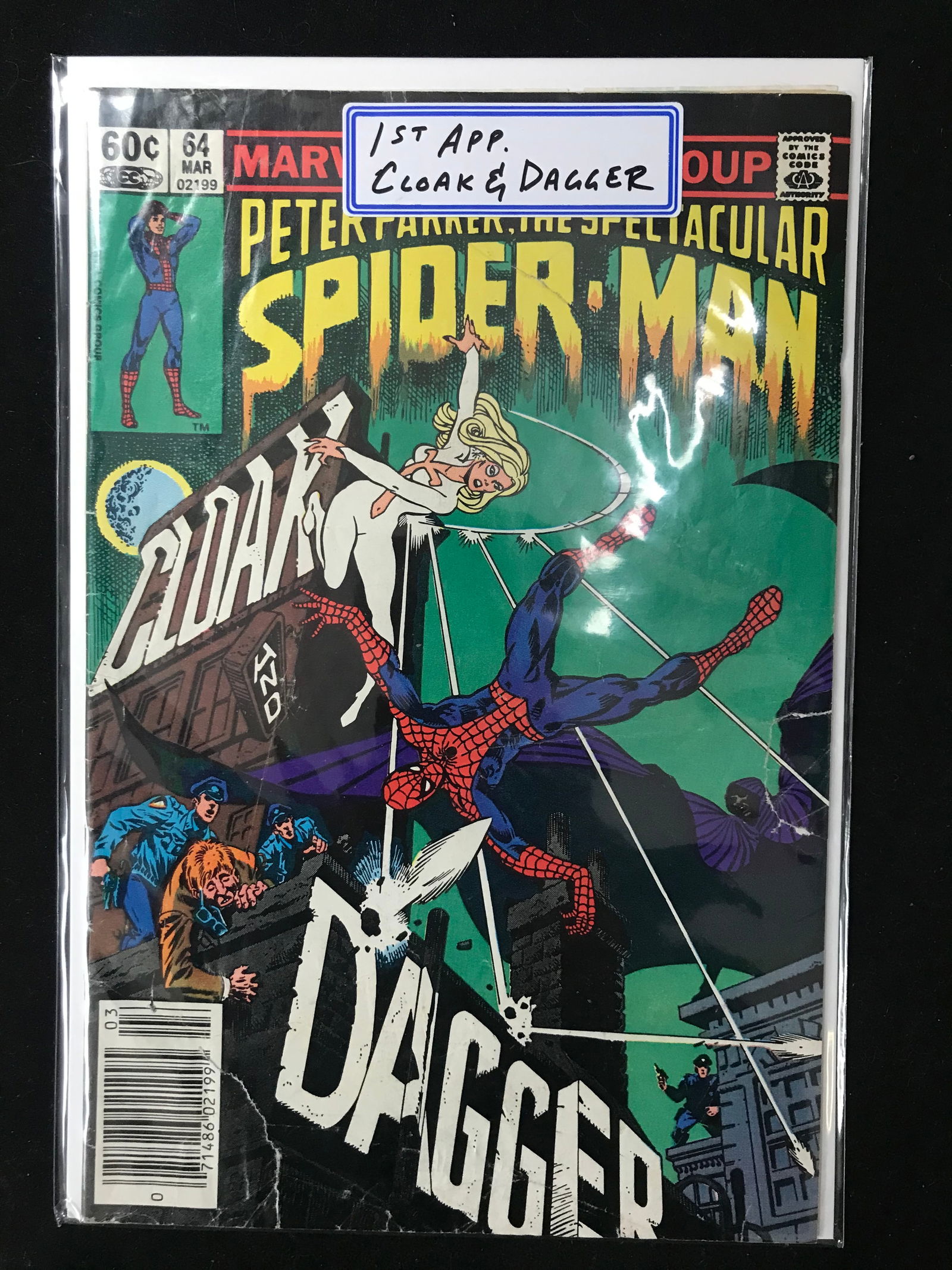 MARVEL COMICS NO.64 PETER PARKER, THE SPECTACULAR SPIDERMAN (1ST APP CLOAK AND DAGGER): Prices are in Canadian dollars