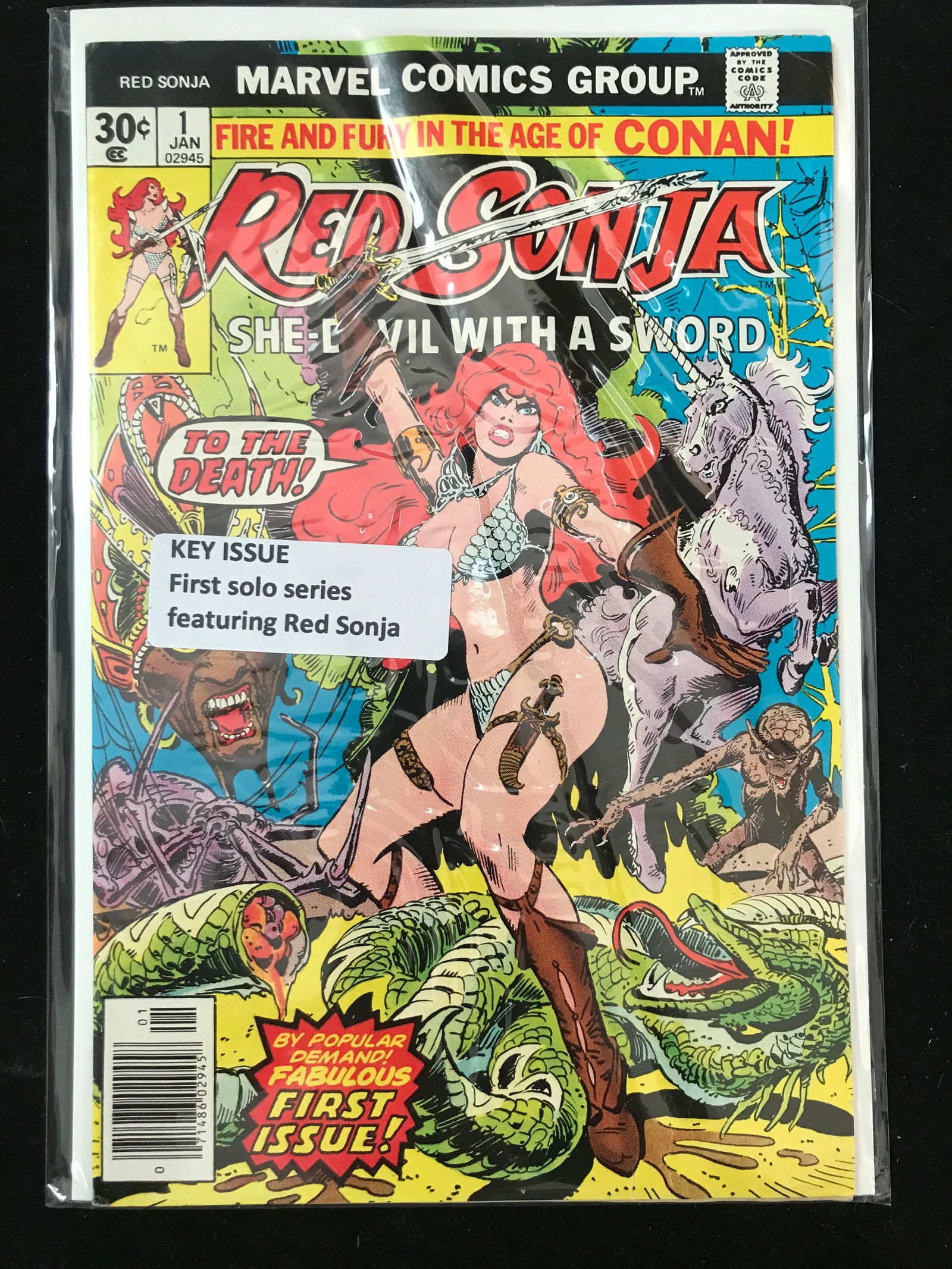 MARVEL COMICS NO.1 RED SONJA (FIRST SOLO SERIESFEAT RED SONJA) (1 of 1)