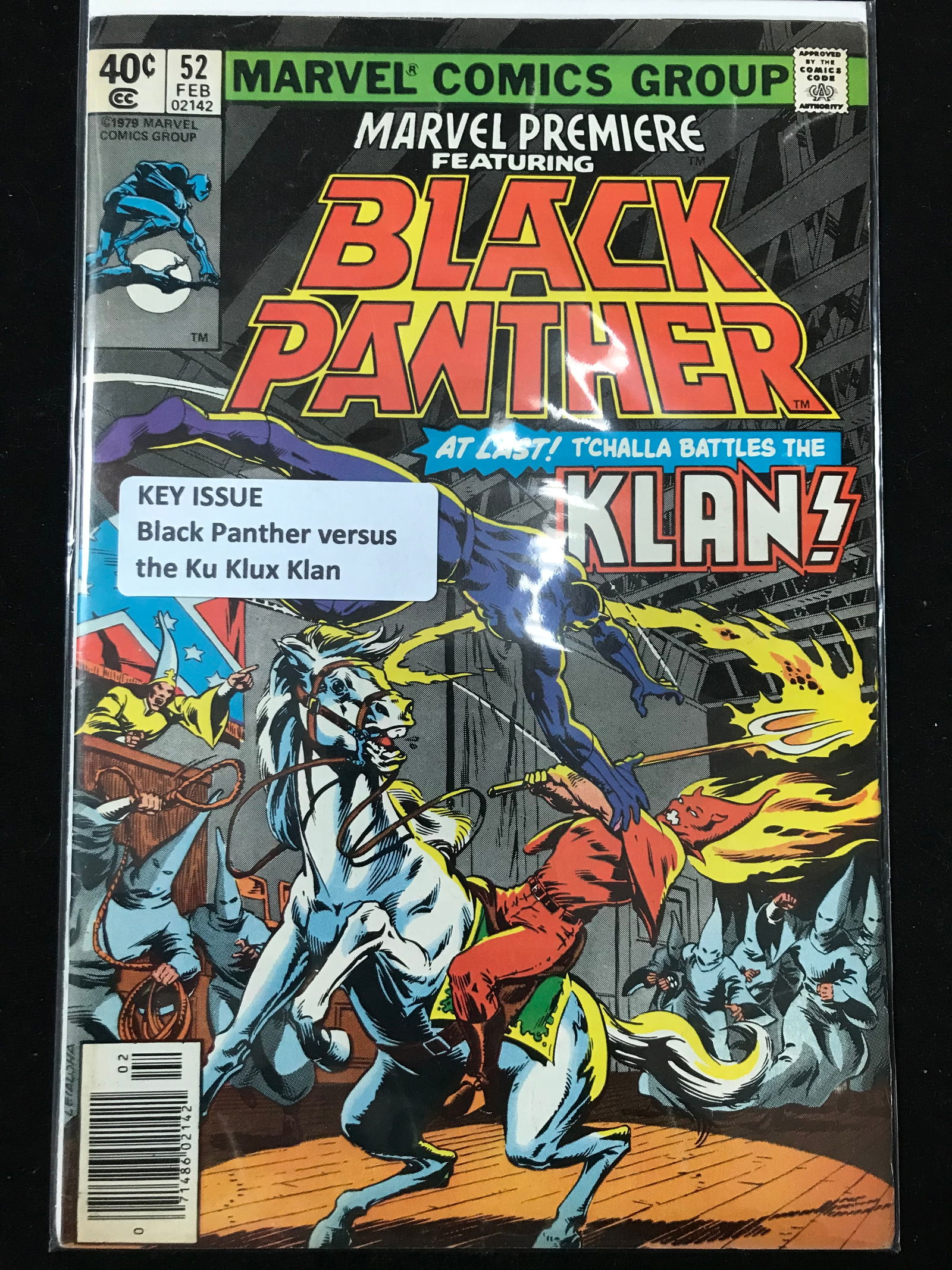 MARVEL COMICS NO.52 BLACK PANTHER (BLACK PANTHER VS KU KLUX KLAN) (1 of 1)