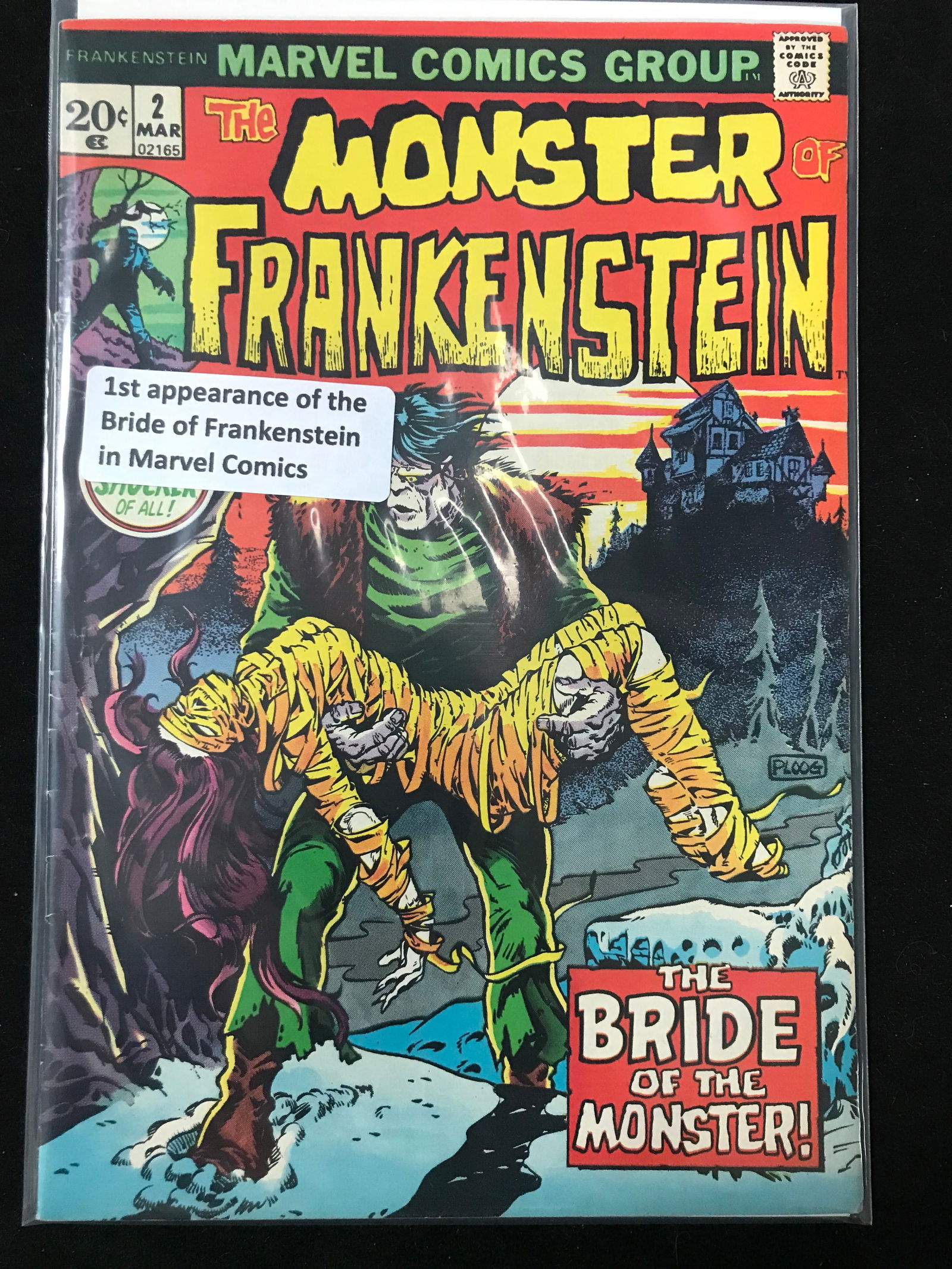MARVEL COMICS NO.2 THE MONSTERS OF FRANKENSTEIN (1ST APP BRIDE OF FRANKENSTEIN IN MARVEL) (1 of 1)