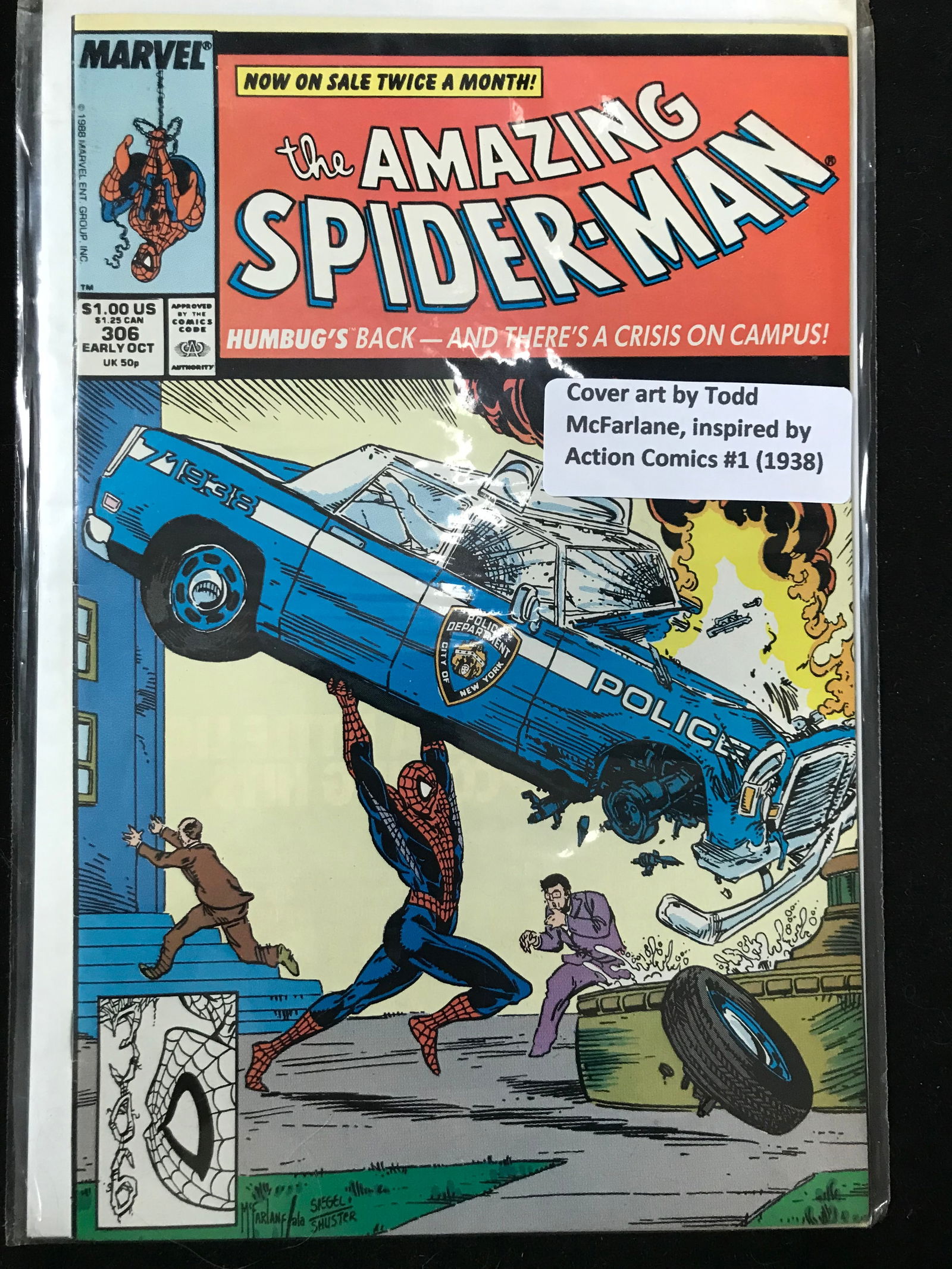 MARVEL COMICS NO.306 THE AMAZING SPIDERMAN (COVER TODD MCFARLANE) (1 of 1)