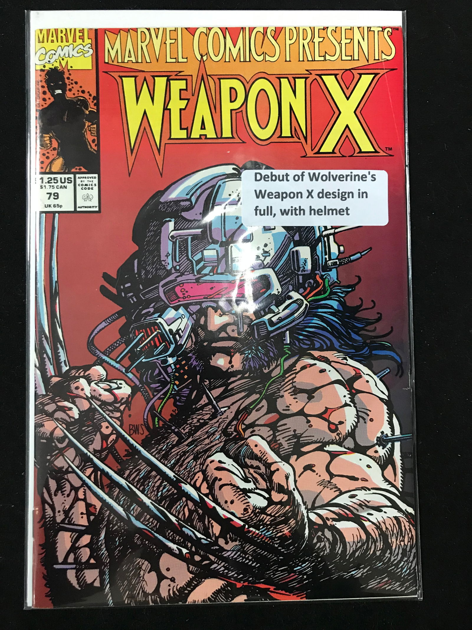 MARVEL COMICS NO.79 WEAPON X (DEBUT OF WEAPON X DESIGN IN FULL WITH HELMET) (1 of 1)