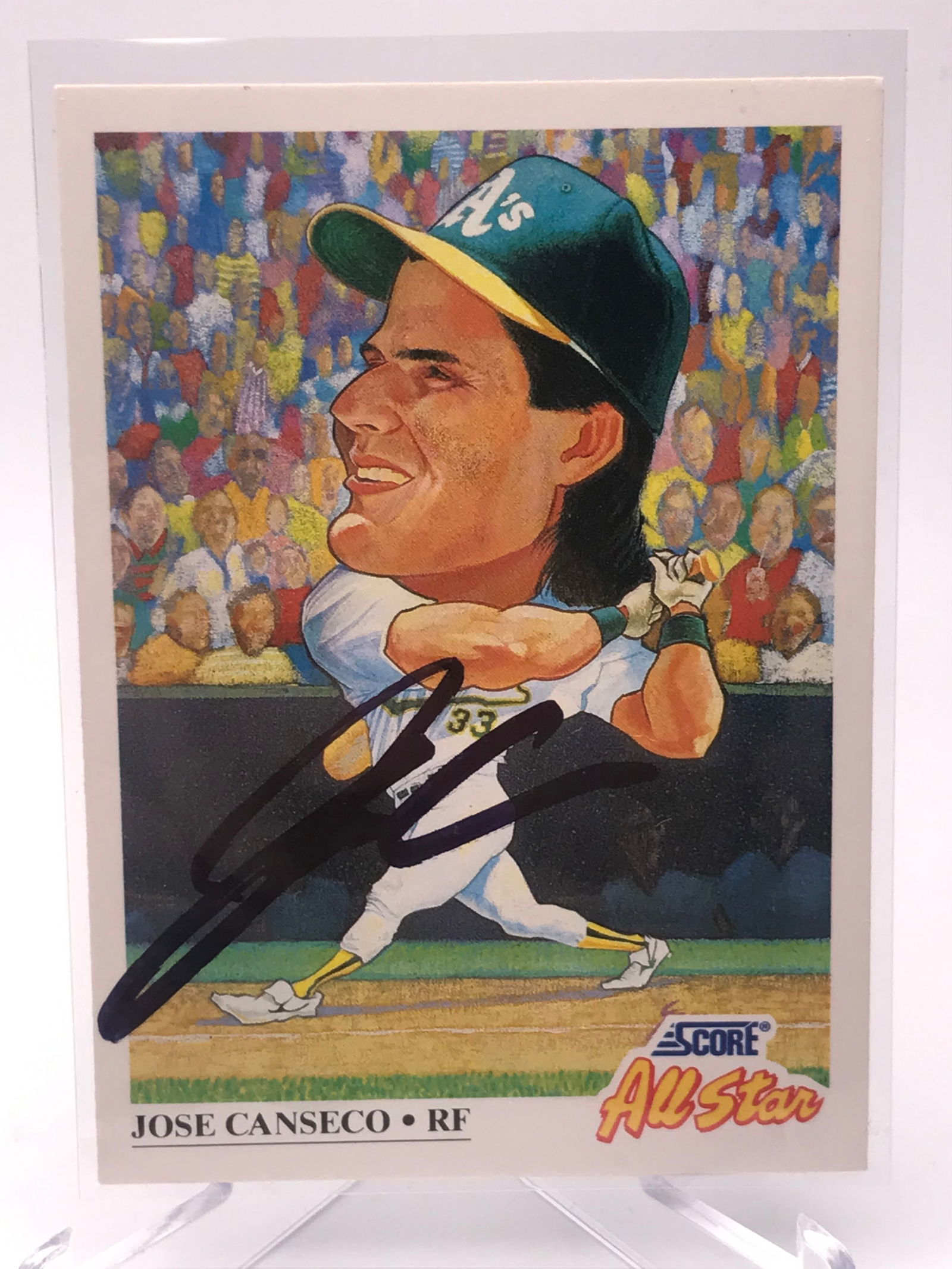 JOSE CANSECO SIGNED TRADING CARD (PREMIER COA) (1 of 2)