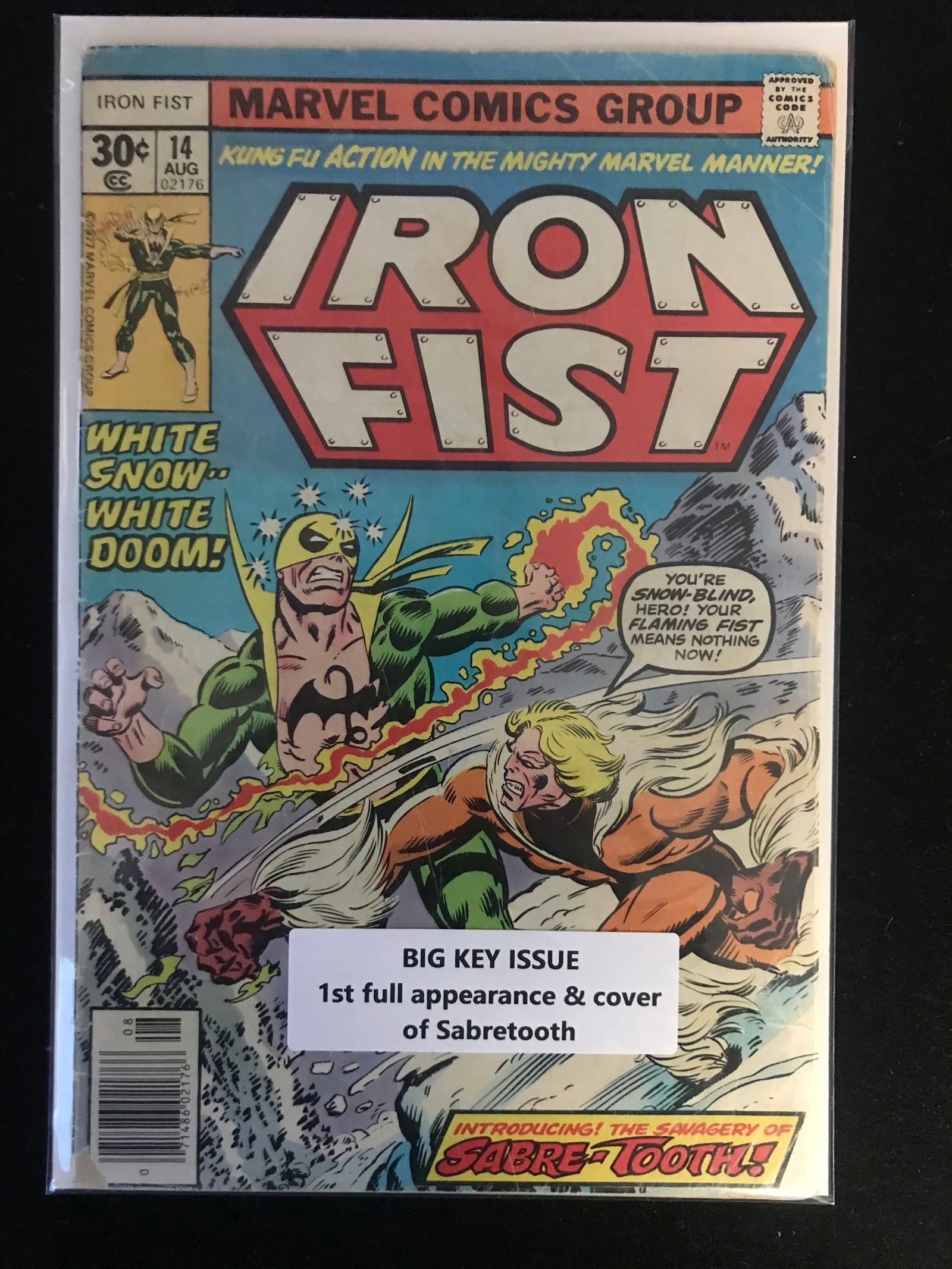 MARVEL COMICS NO.14 IRON FIST (1ST APP AND COVER OF SABERTOOTH) (1 of 1)