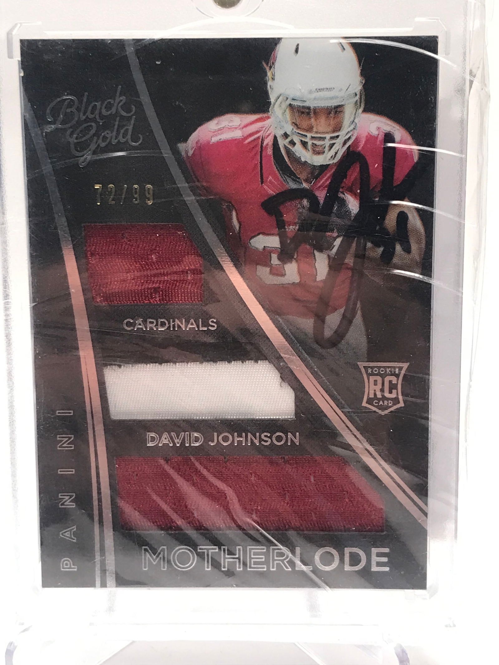 AA2018 PANINI BLACK GOLD DAVID JOHNSON ROOKIE PATCH AUTO 72/99 (JSA COA): Prices are in Canadian dollars