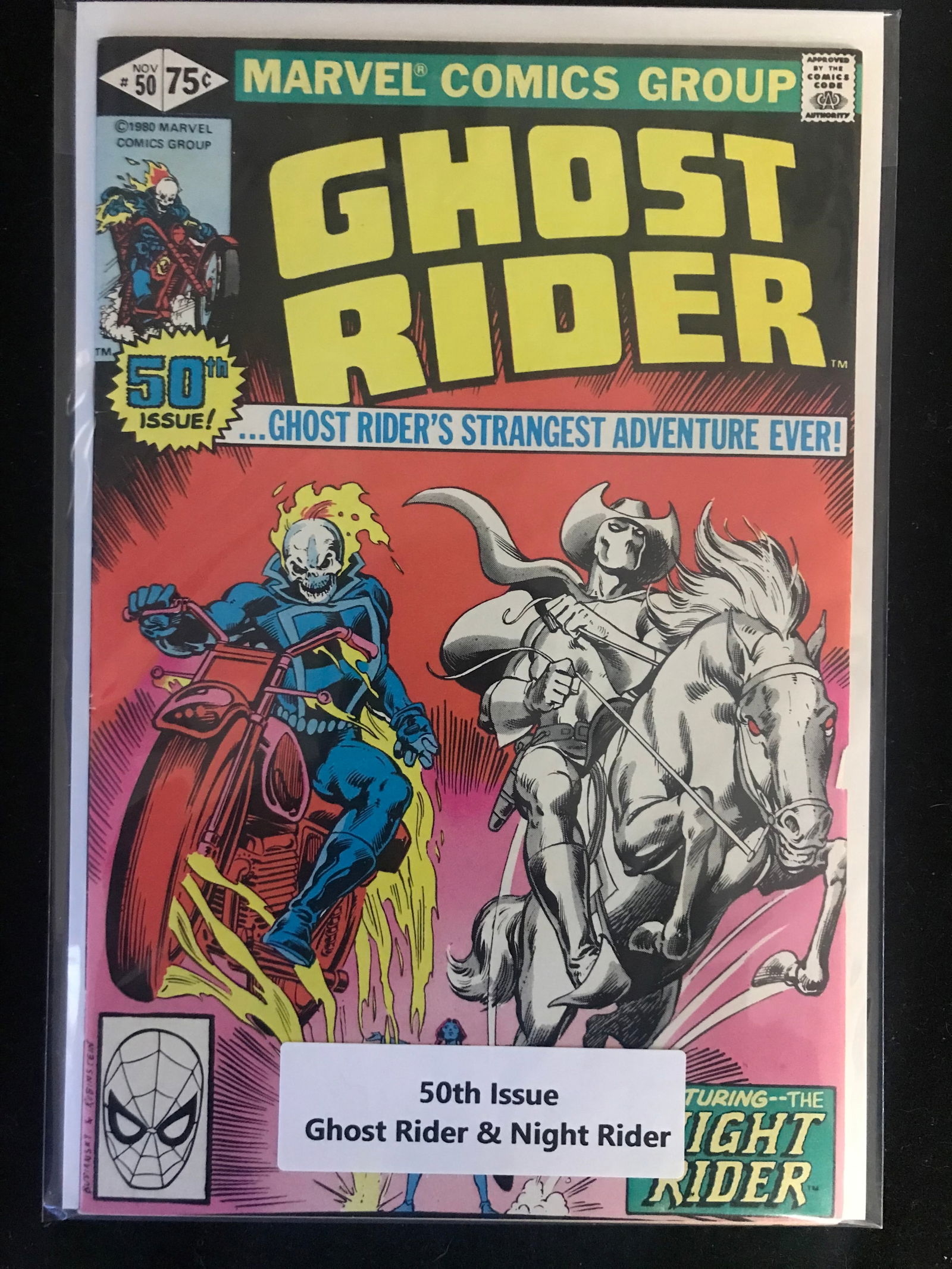 MARVEL COMICS NO.50 GHOST RIDER (50TH ISSUE GHOST RIDER AND NIGHT RIDER) (1 of 1)