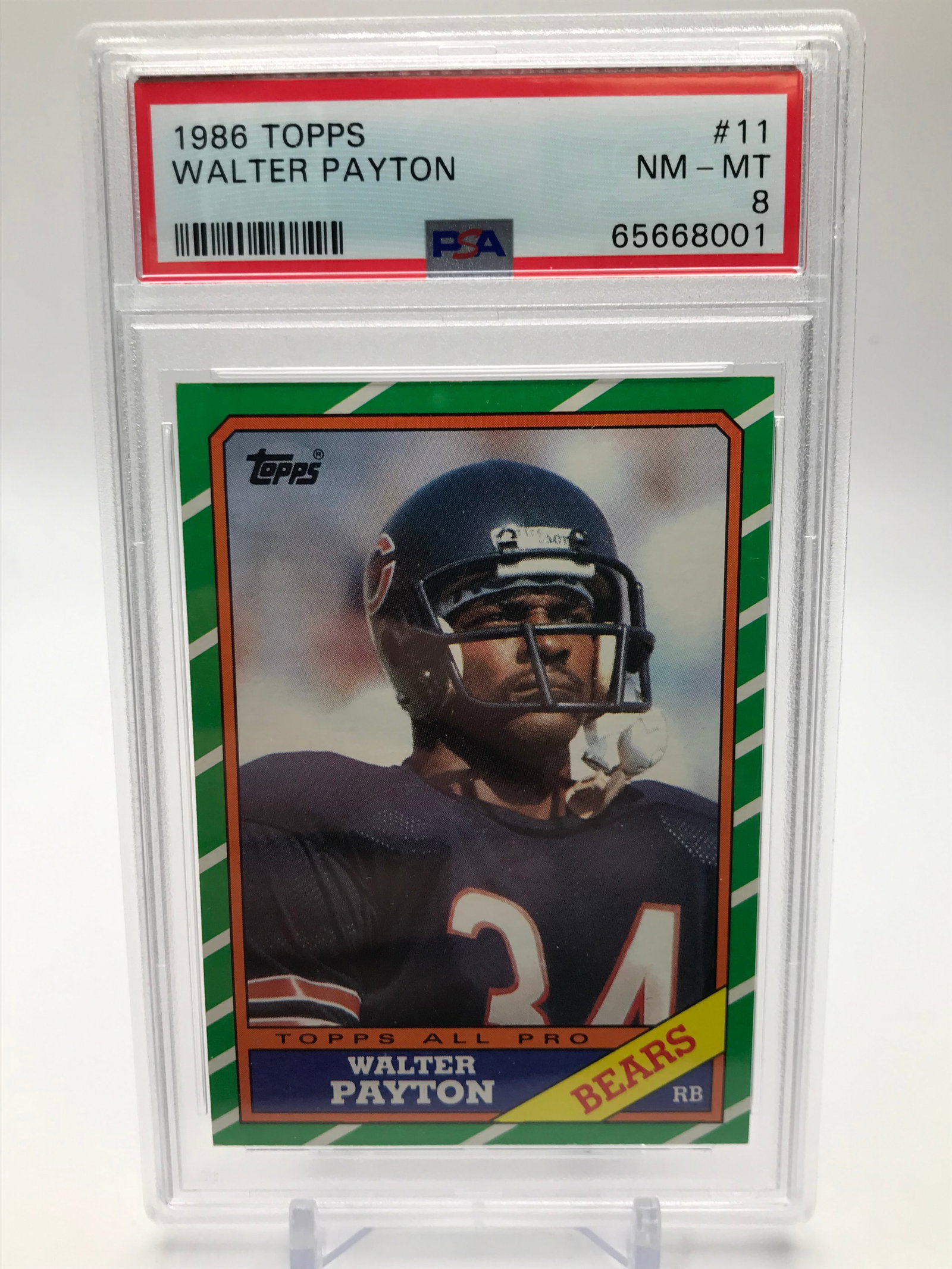 1986 TOPPS WALTER PAYTON (PSA 8) (1 of 1)